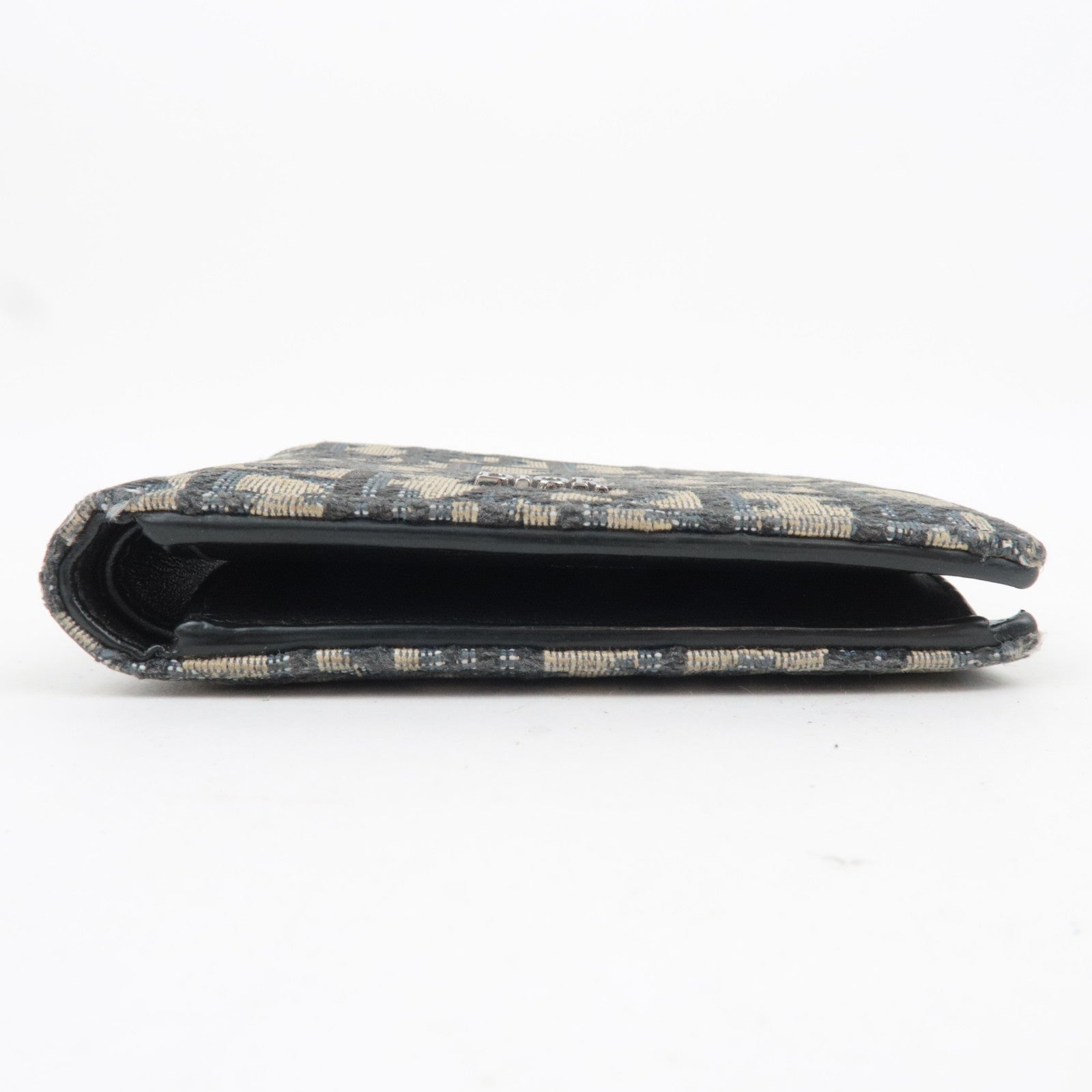Christian Dior Oblique Trotter Jacquard Wallet Navy