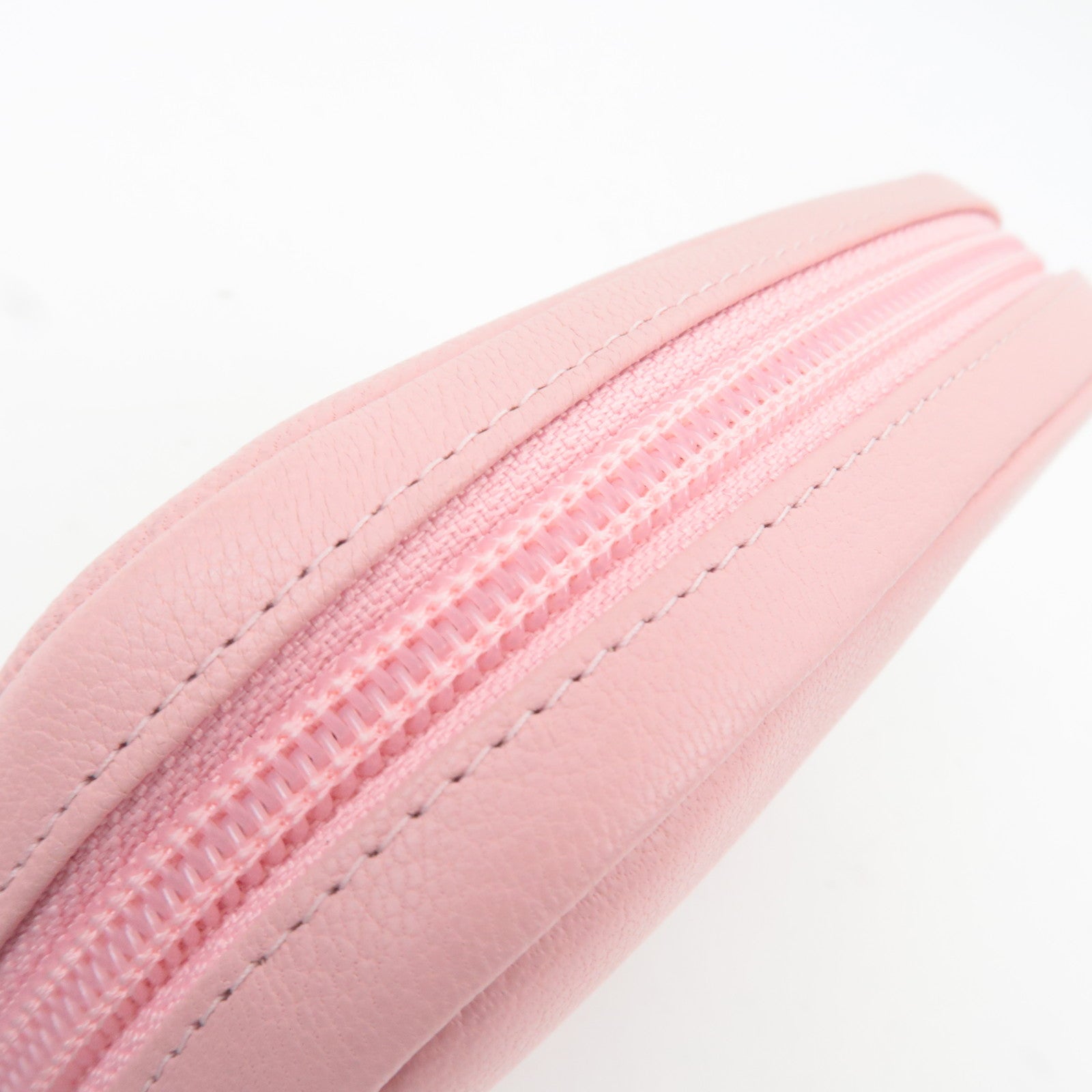 CHANEL Coco Mark Leather Cosmetic Pouch Pink