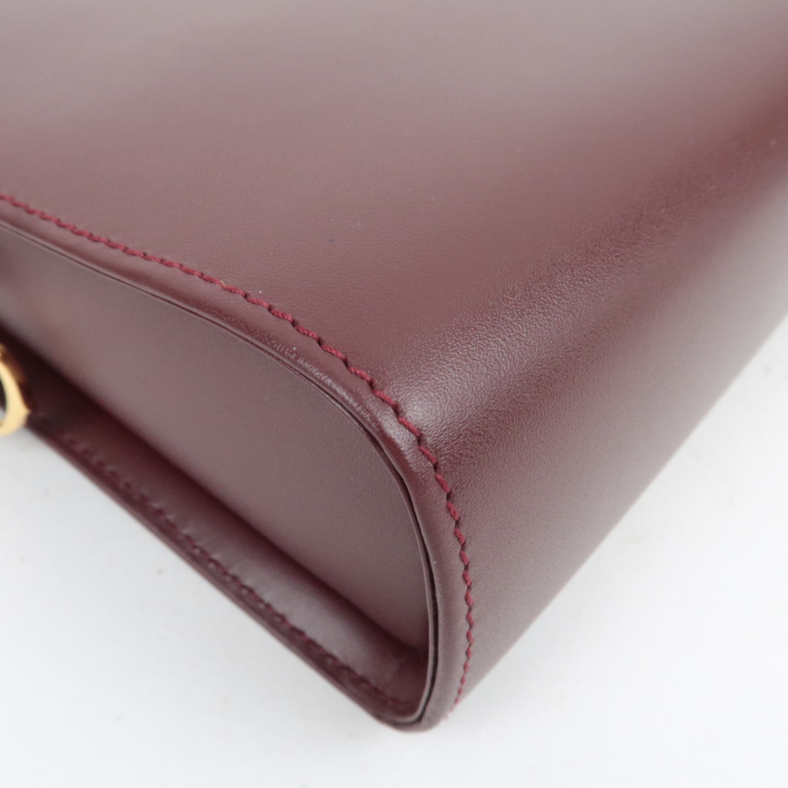 Cartier Must Line Leather Clutch Bag Bordeaux