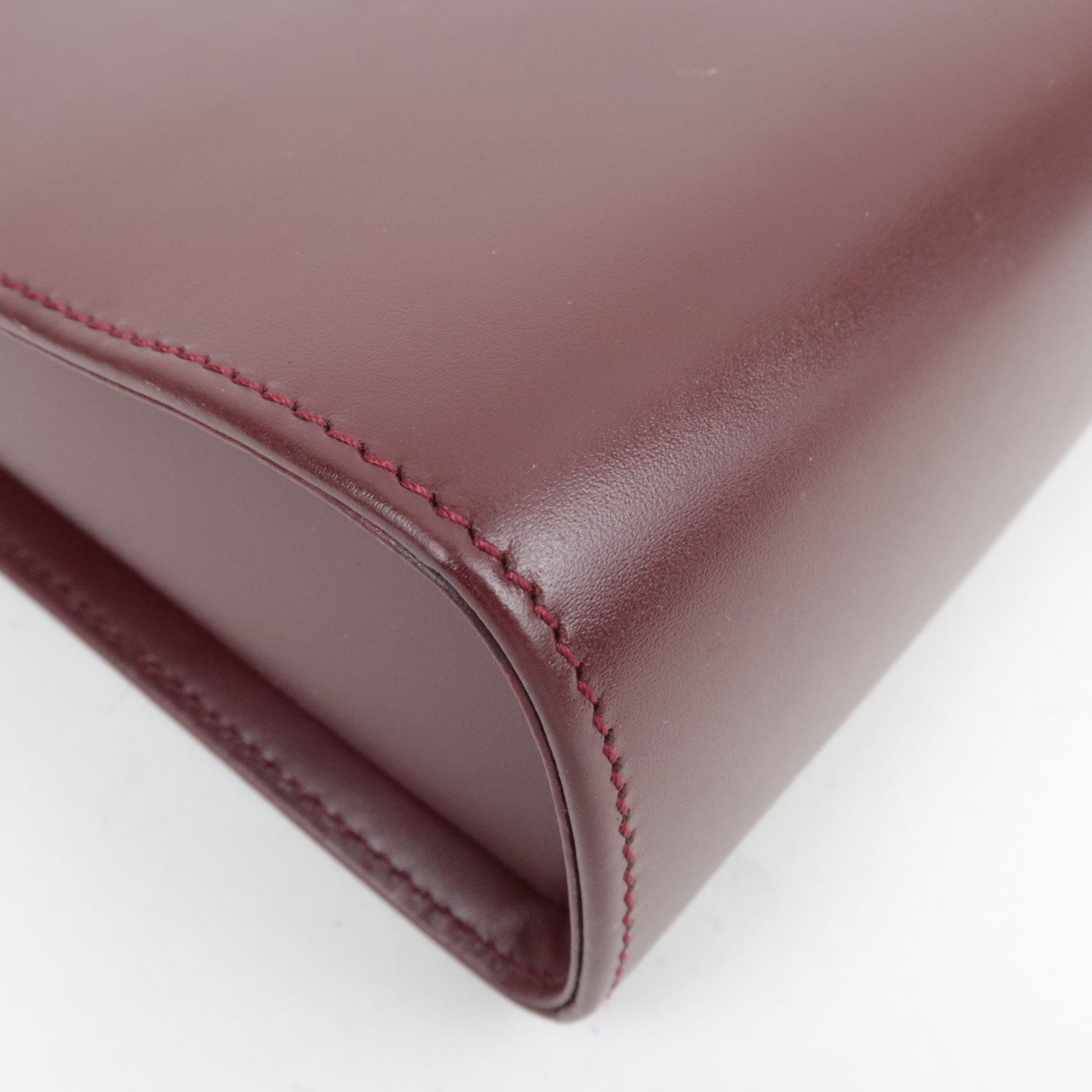 Cartier Must Line Leather Clutch Bag Bordeaux