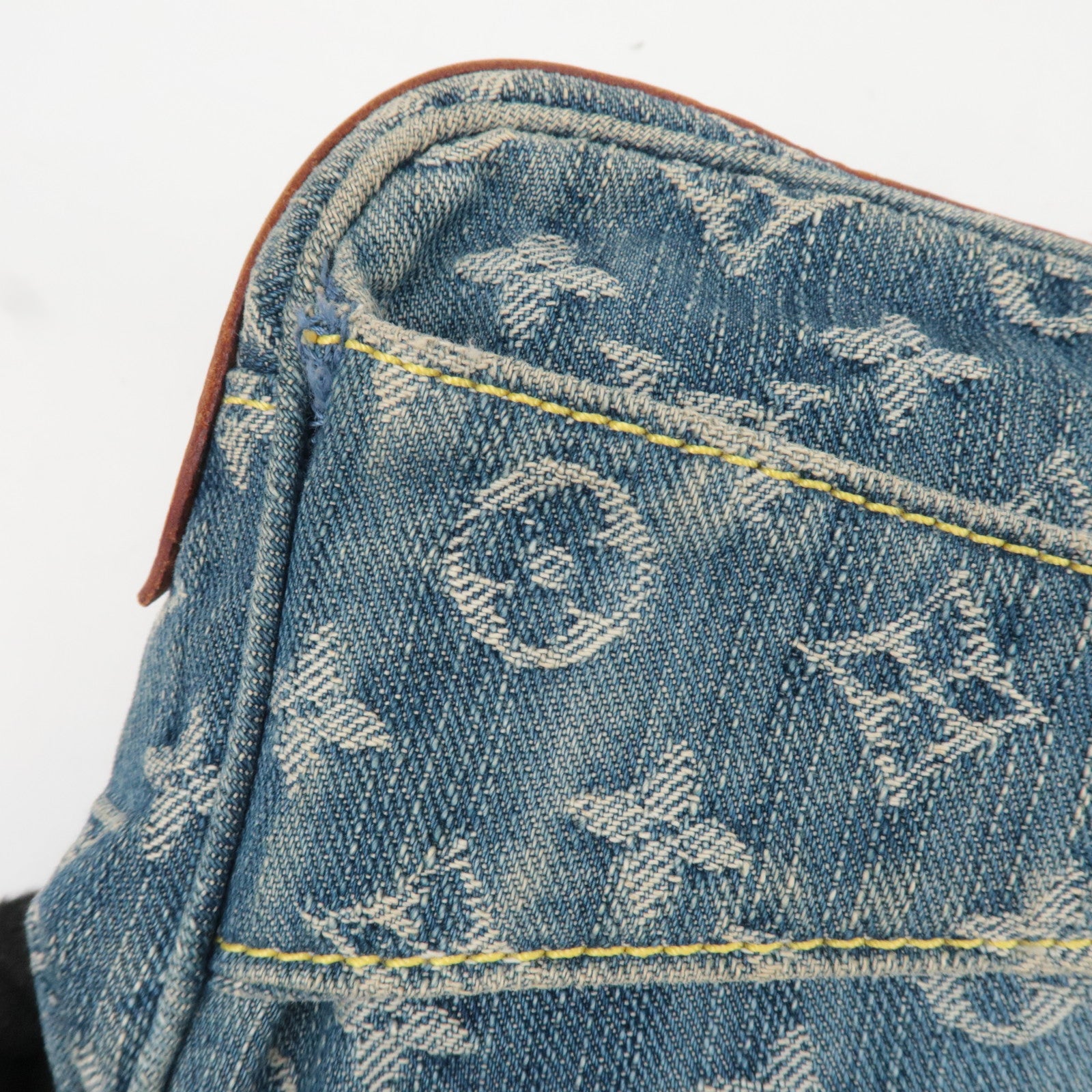 Louis Vuitton Monogram Denim Bum Bag Body Bag Blue M95347