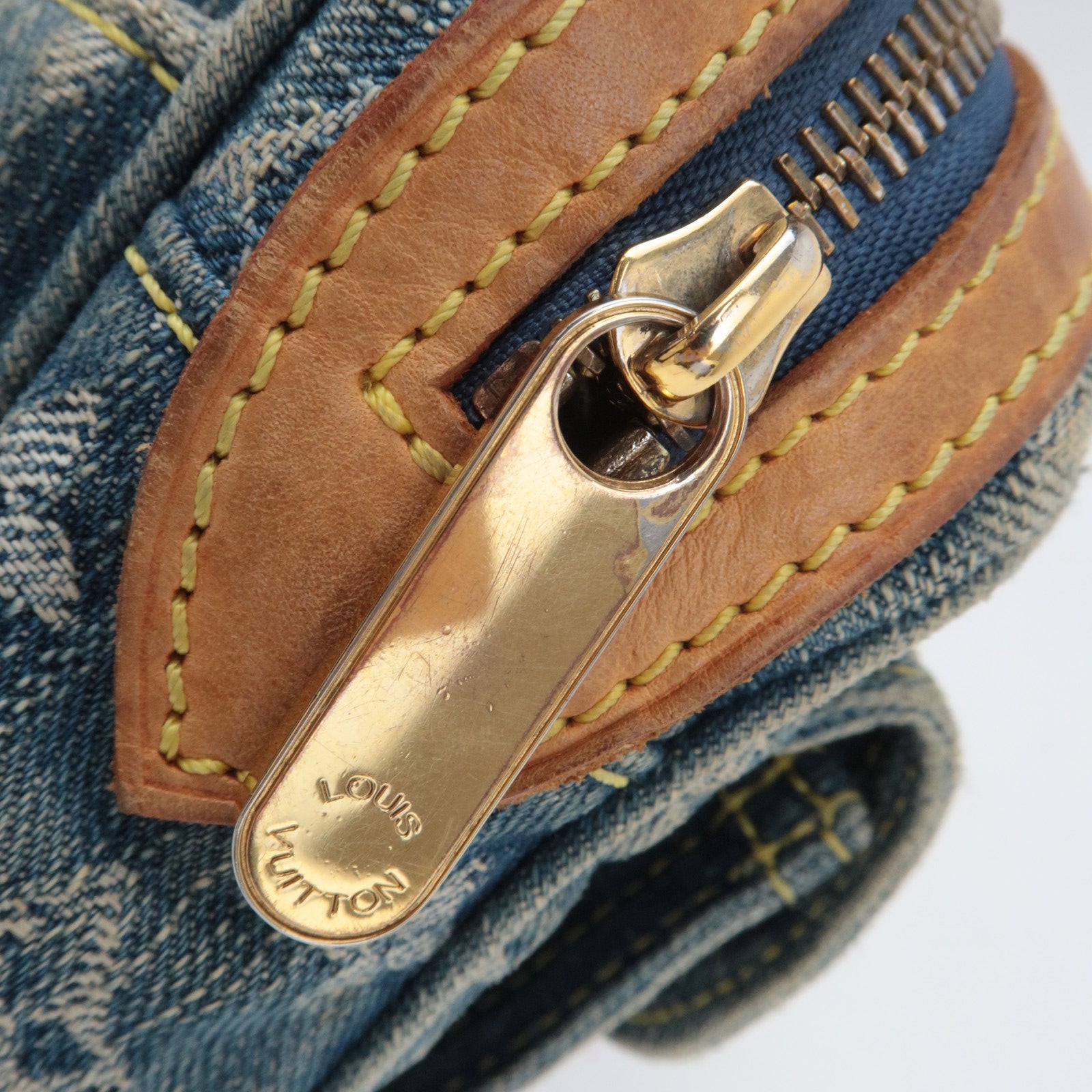 Louis Vuitton Monogram Denim Bum Bag Body Bag Blue M95347