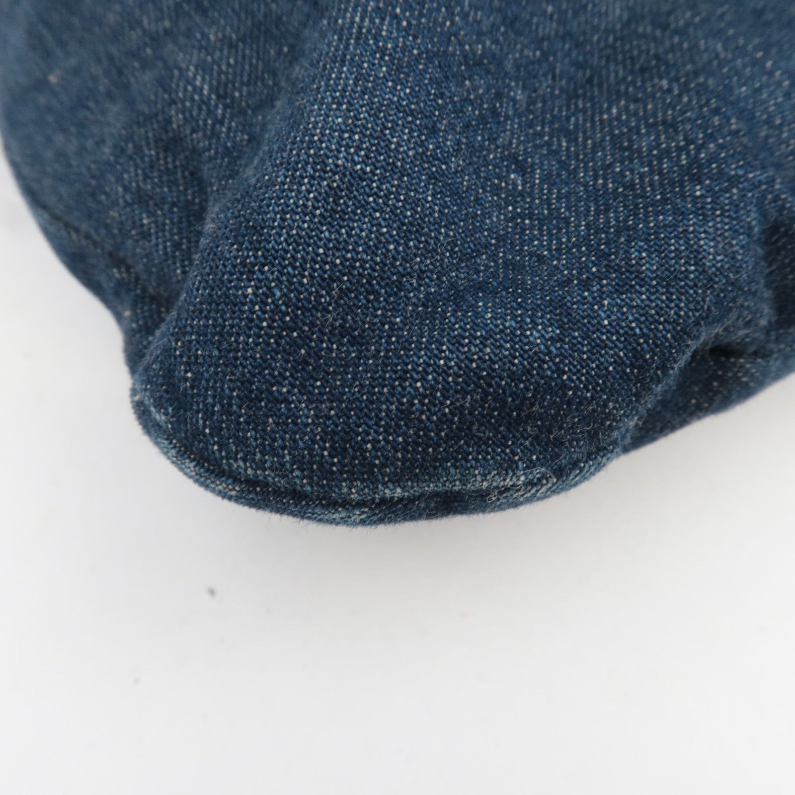 CHANEL Coco Mark Denim Chain Tote Bag Blue