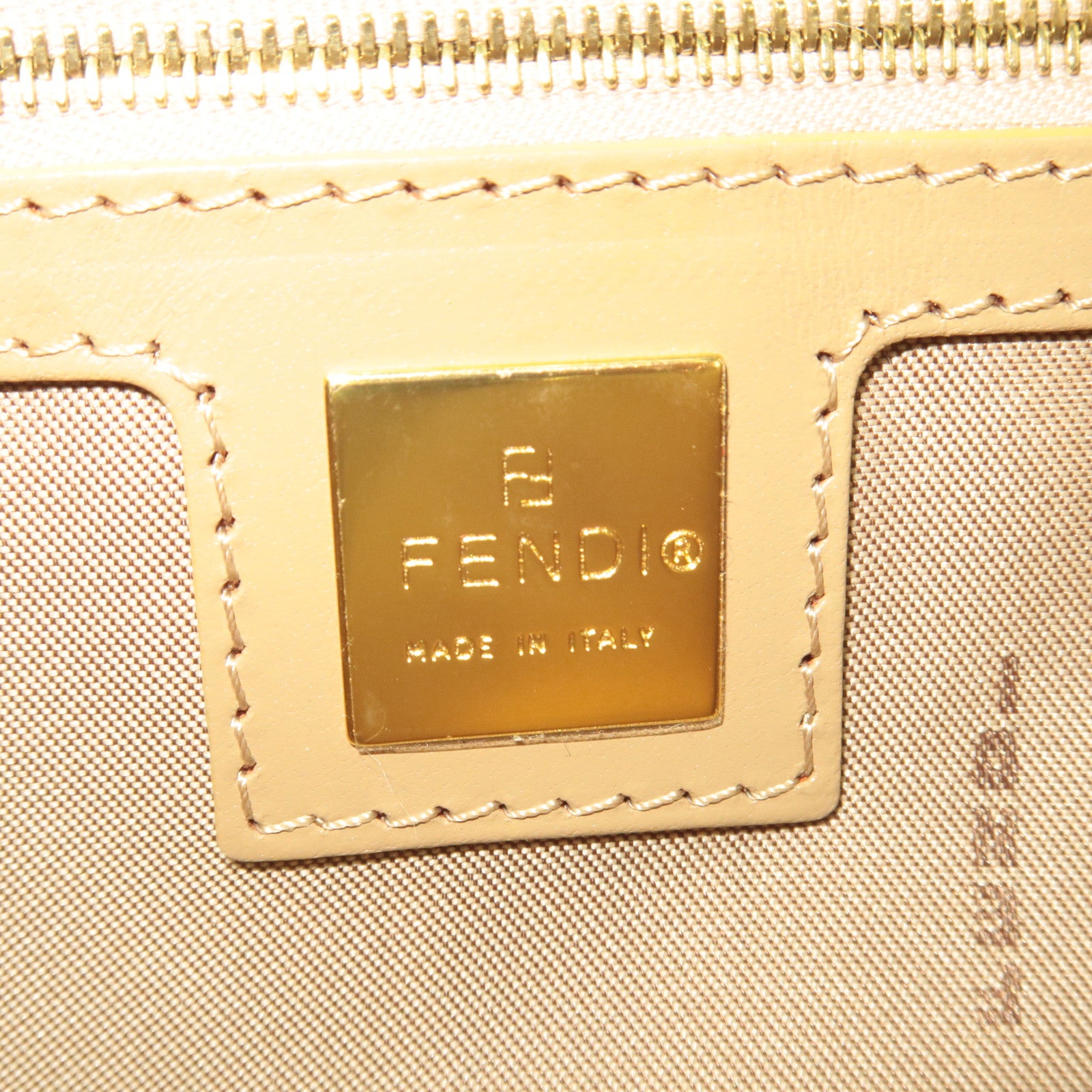 FENDI Zucchino Mamma Baguette Vinyl Shoulder Bag Light Blue 26424