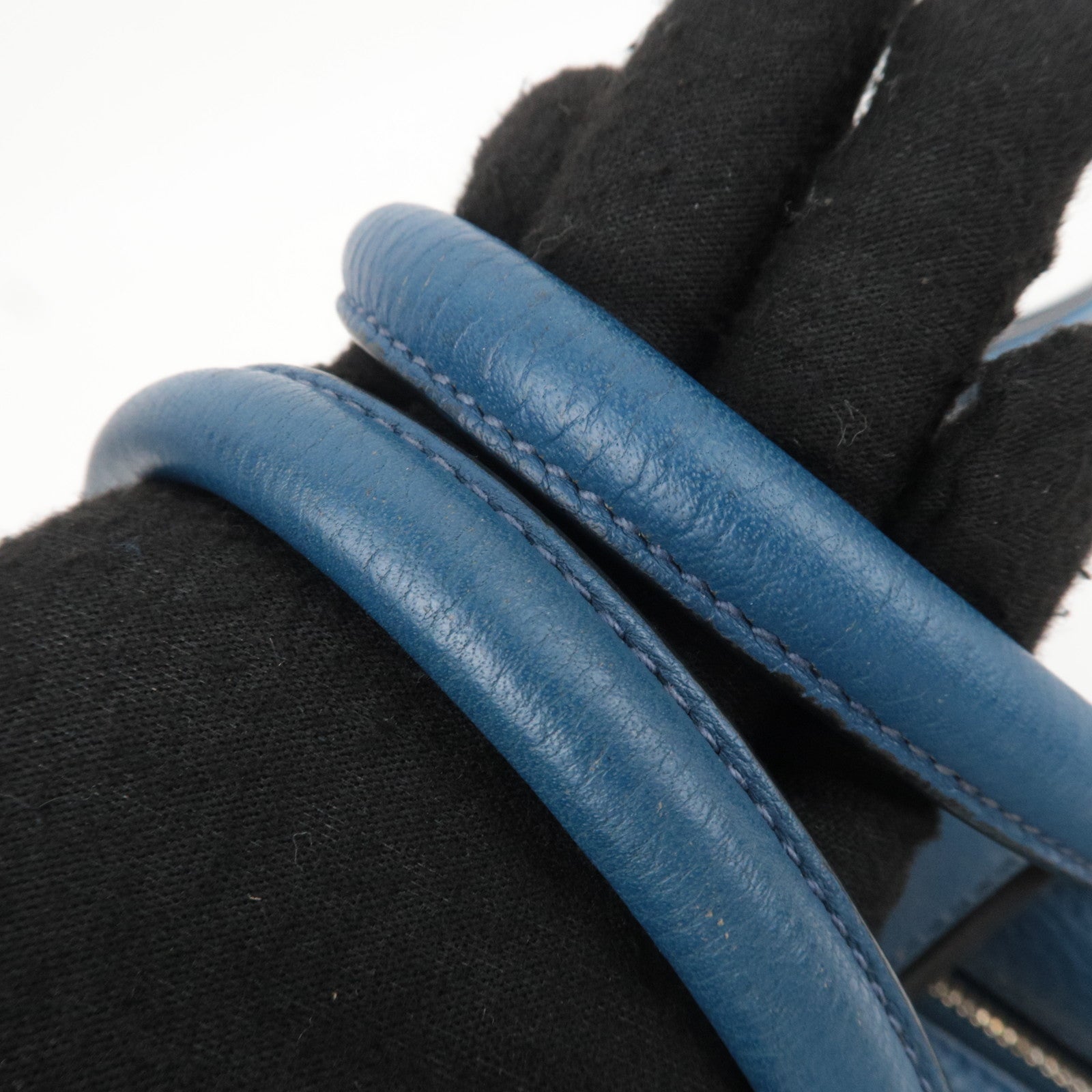 PRADA 2Way Leather Handbag Blue