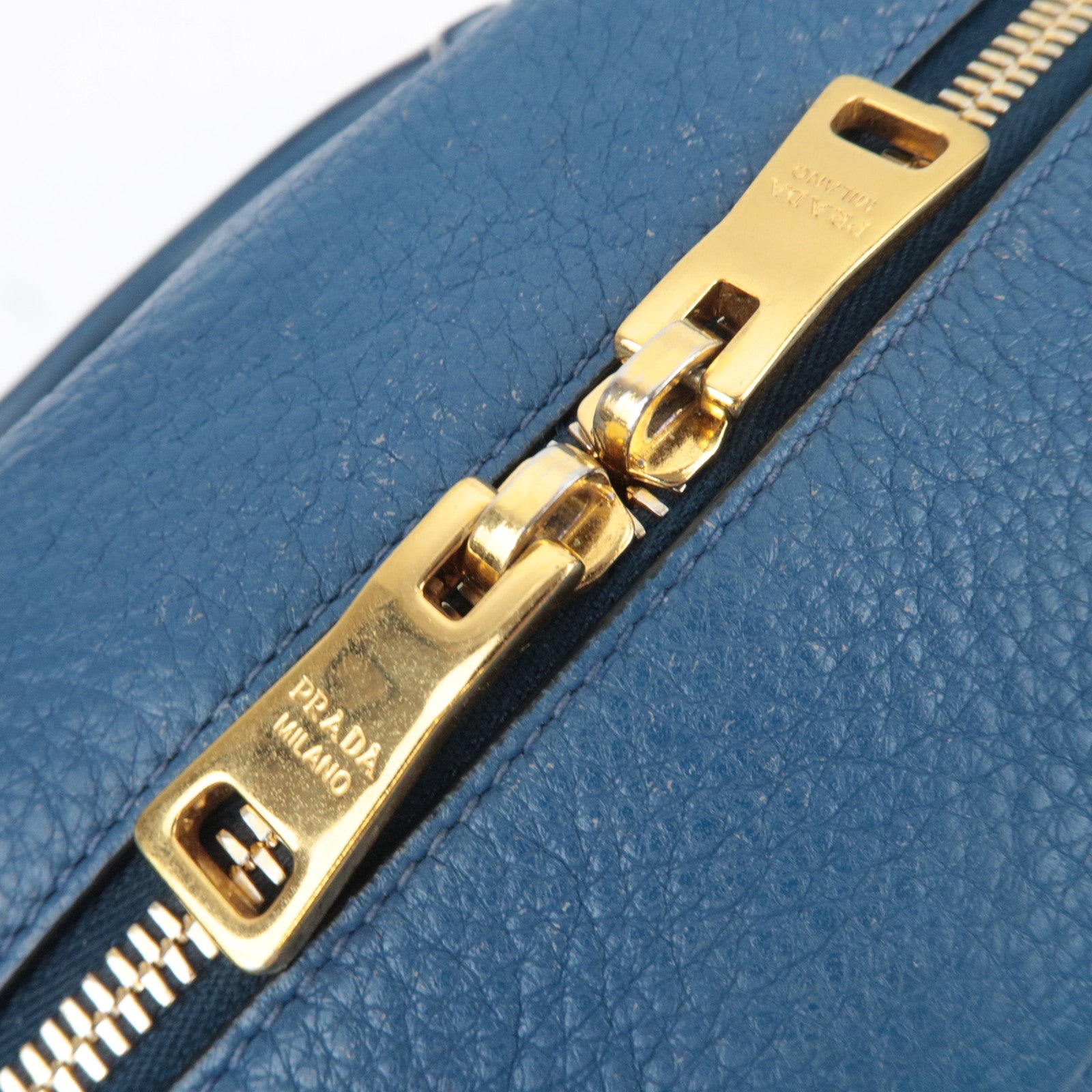 PRADA 2Way Leather Handbag Blue