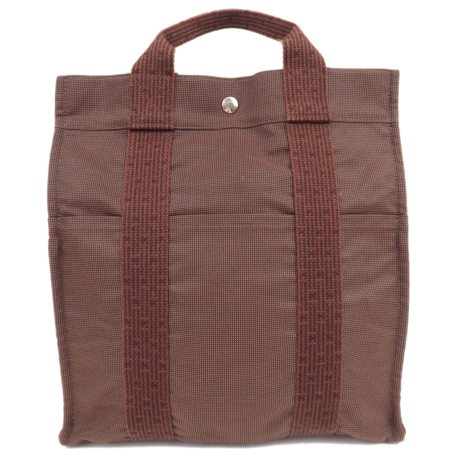HERMES Her Line A Dos MM Canvas Backpack Brown88419