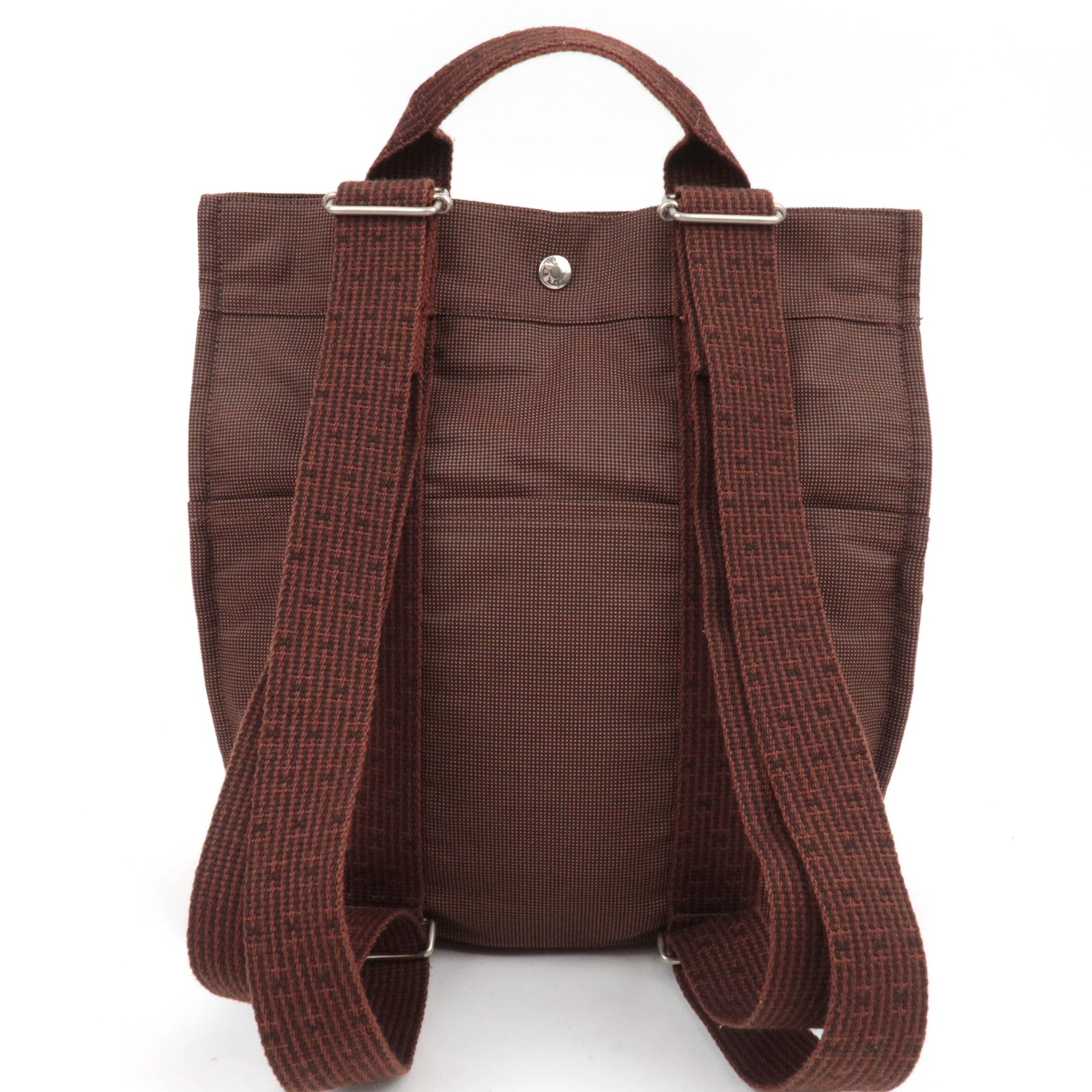 HERMES Her Line A Dos MM Canvas Backpack Brown