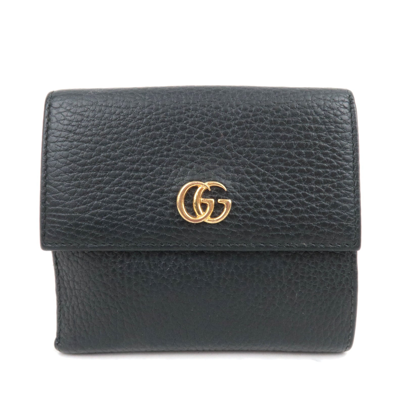 GUCCI GG Marmont Leather Wallet Black 45612288426