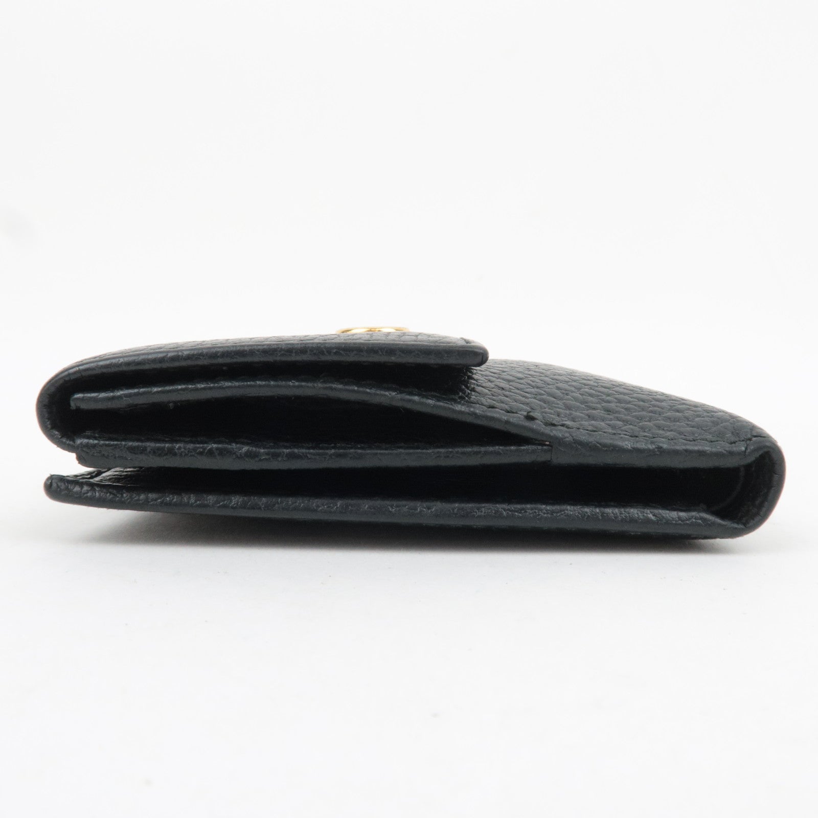 GUCCI GG Marmont Leather Wallet Black 456122
