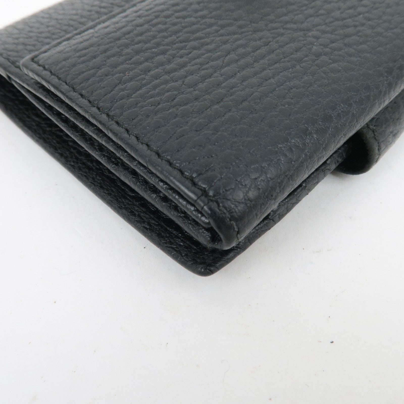 GUCCI GG Marmont Leather Wallet Black 456122