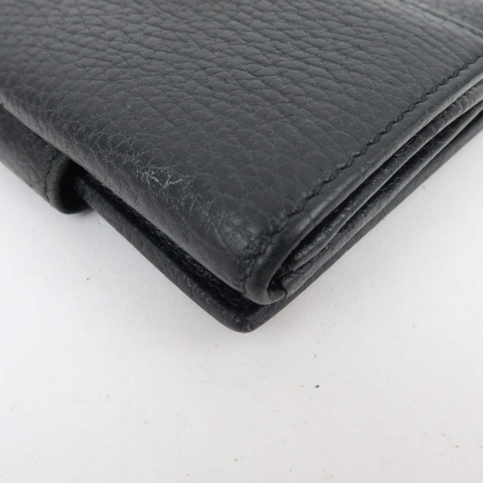 GUCCI GG Marmont Leather Wallet Black 456122