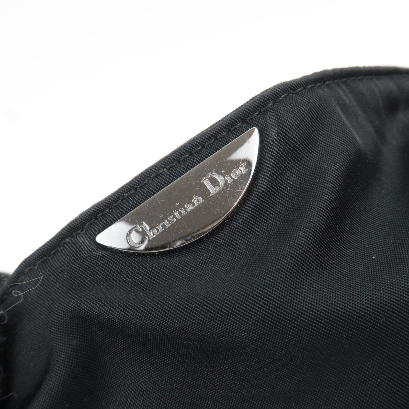 Christian Dior Maris Pearl Nylon Shoulder Bag Black