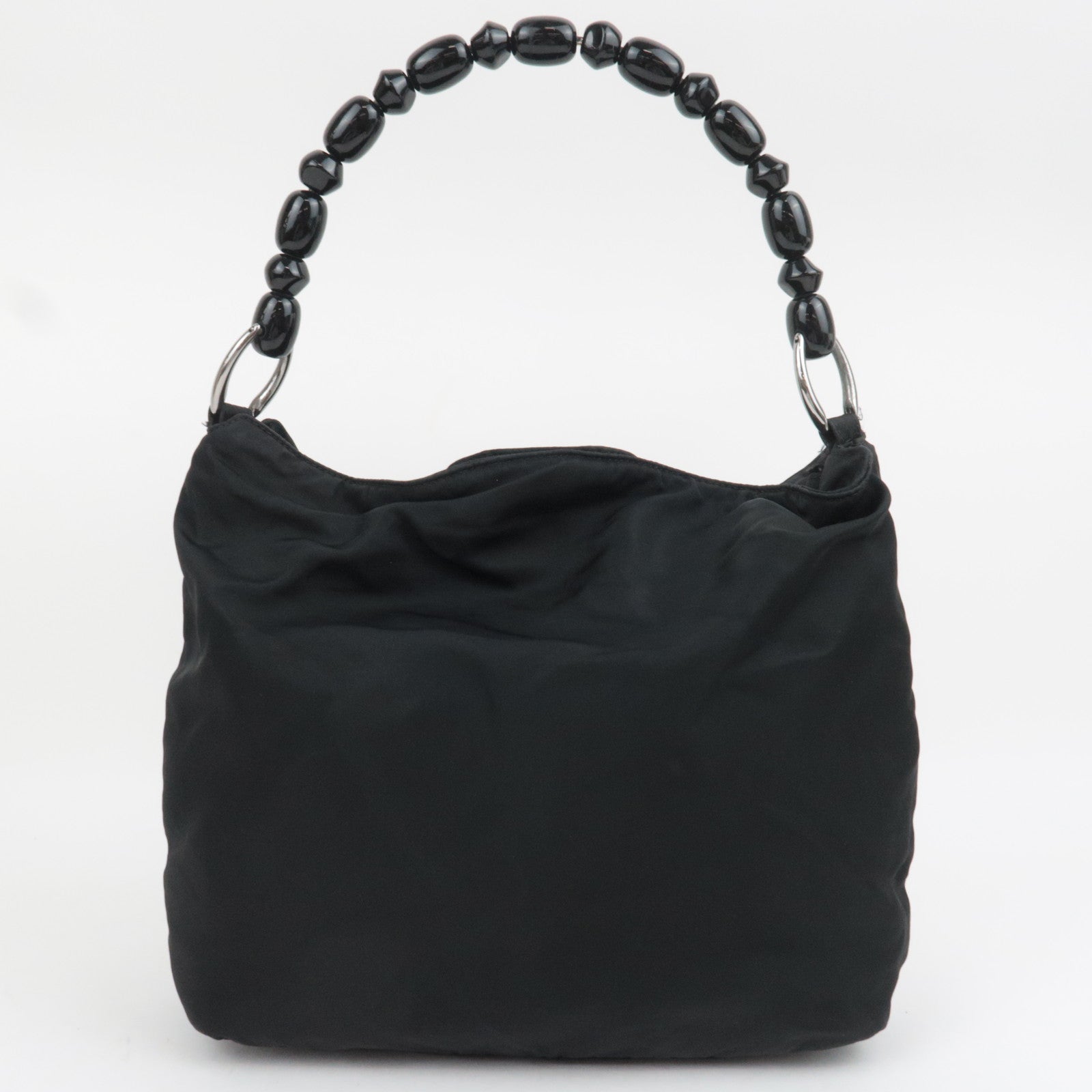 Christian Dior Maris Pearl Nylon Shoulder Bag Black