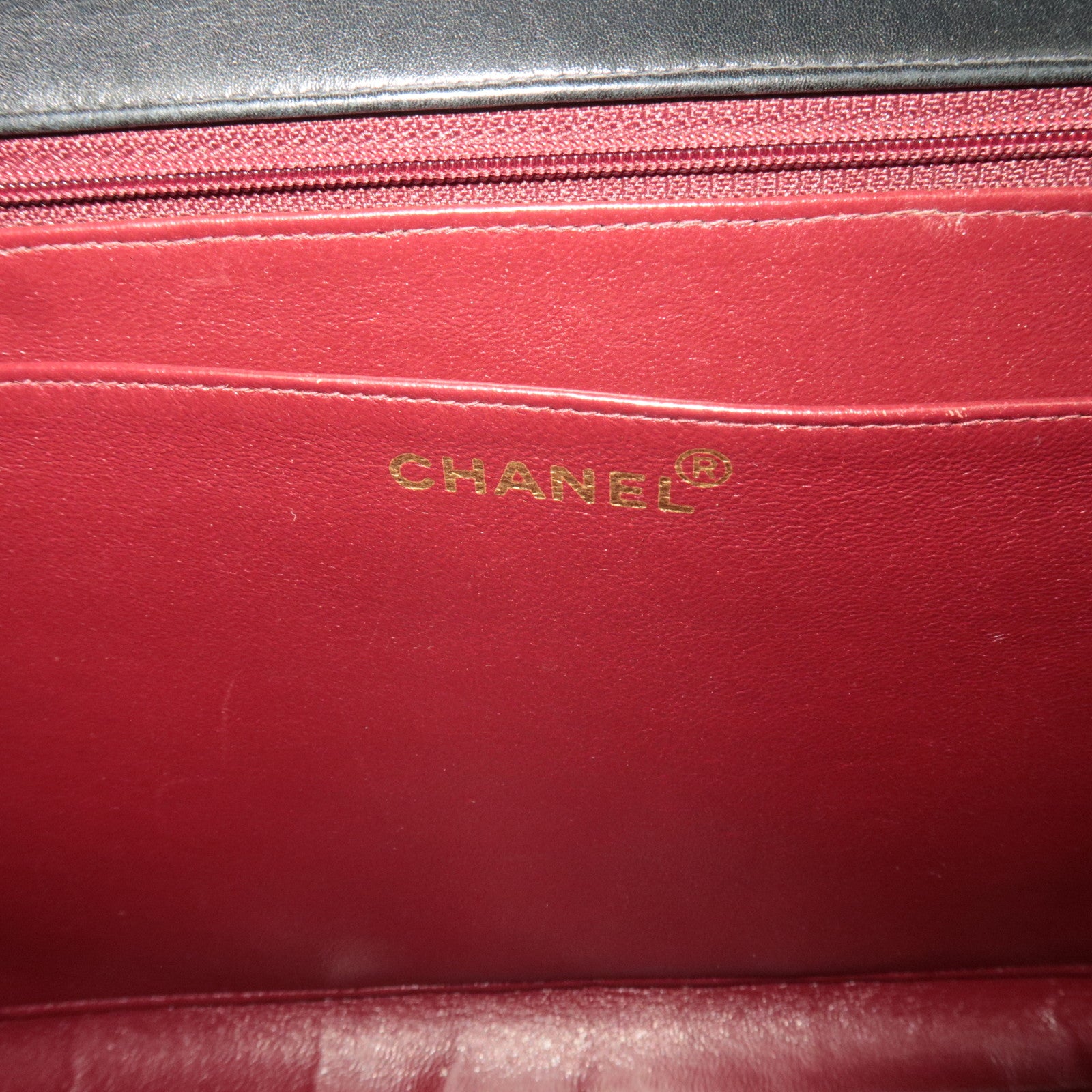 CHANEL Maxi Matelasse 34 Lambskin Chain Shoulder Bag Black Gold HDW