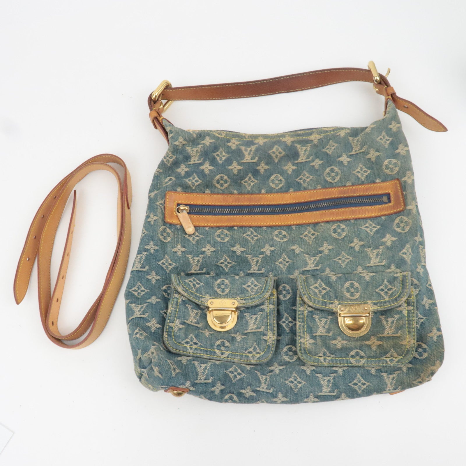 Louis Vuitton Monogram Denim Baggy GM Shoulder Bag M95048