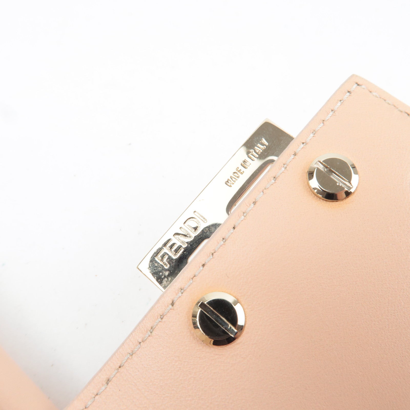 FENDI Zucchino Canvas Leather Wallet Brown Beige 8M0035
