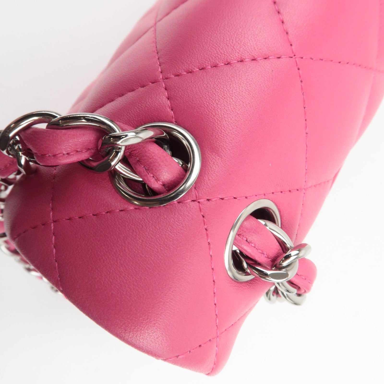 CHANEL Jumbo Matelasse 30 Double Flap Chain Shoulder Bag Lambskin Pink