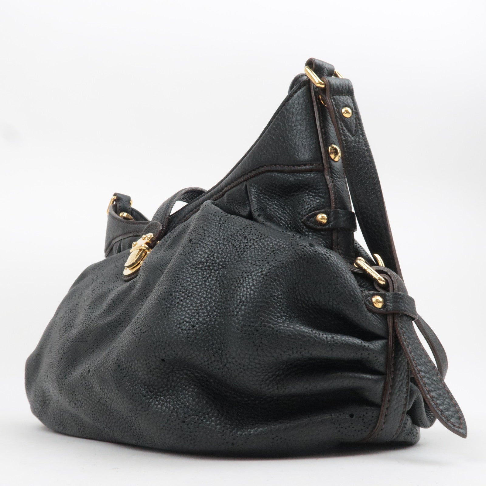 Louis Vuitton Monogram Mahina XS Shoulder Bag Noir M95660
