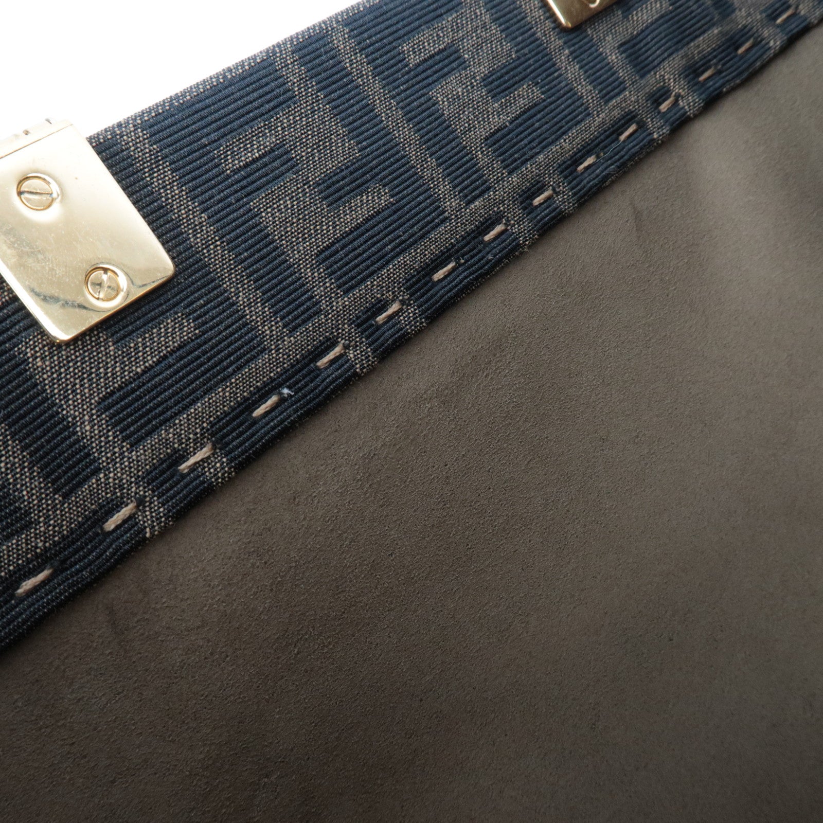 FENDI Zucca Sunshine Large Canvas Tote Bag Brown 8BH372