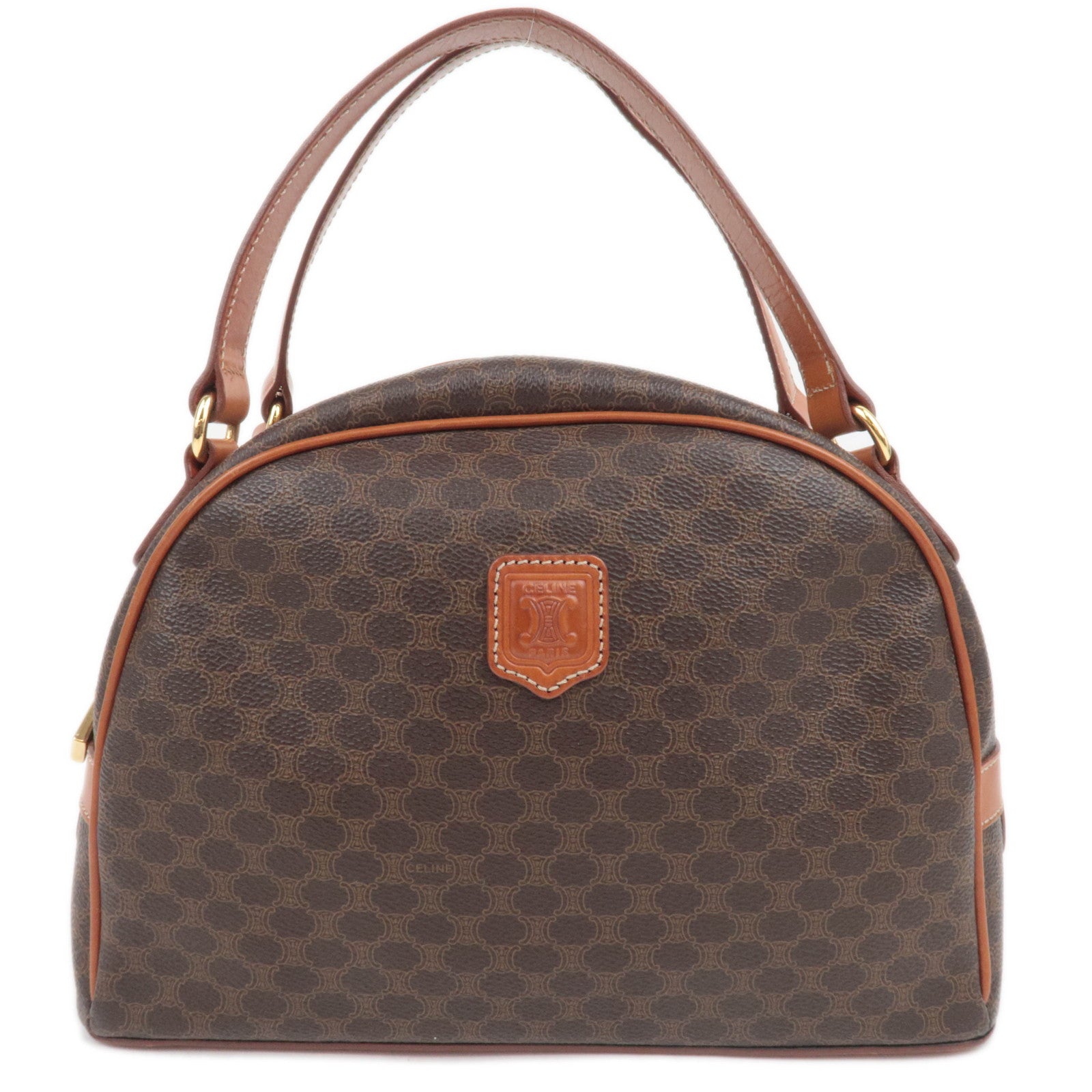 CELINE Macadam PVC Leather Handbag Brown88494