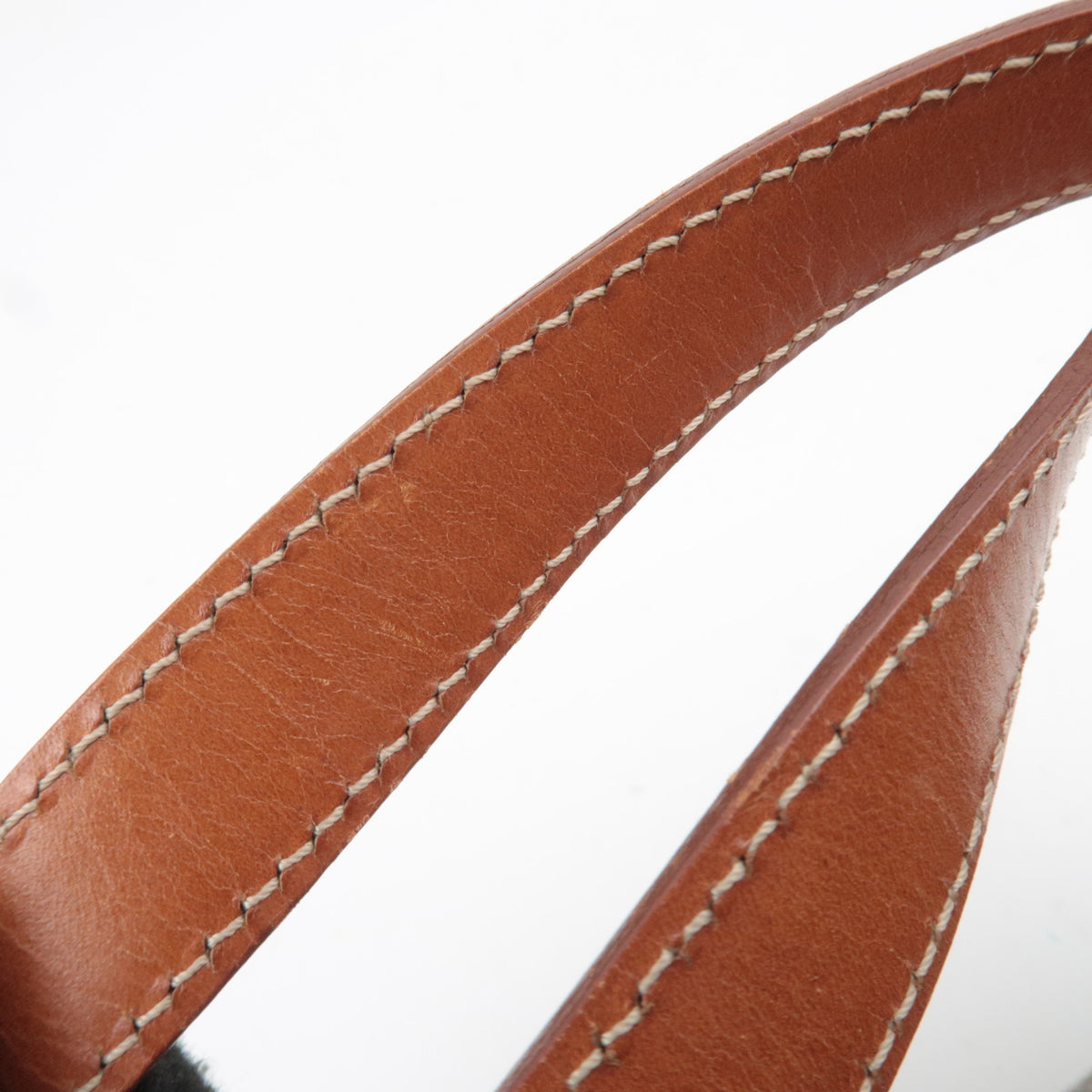 CELINE Macadam PVC Leather Handbag Brown