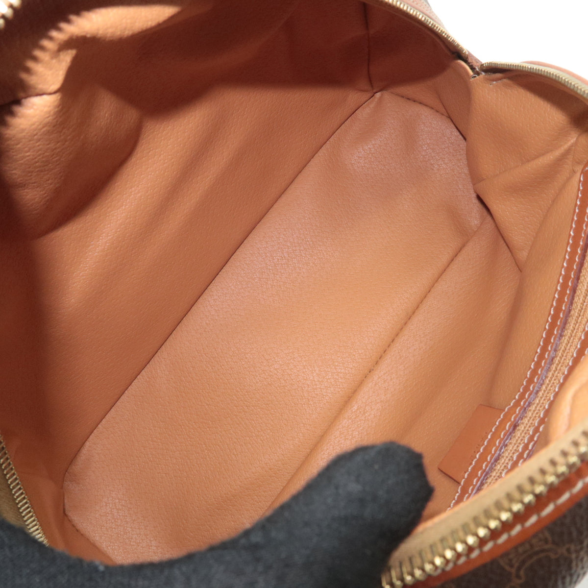 CELINE Macadam PVC Leather Handbag Brown