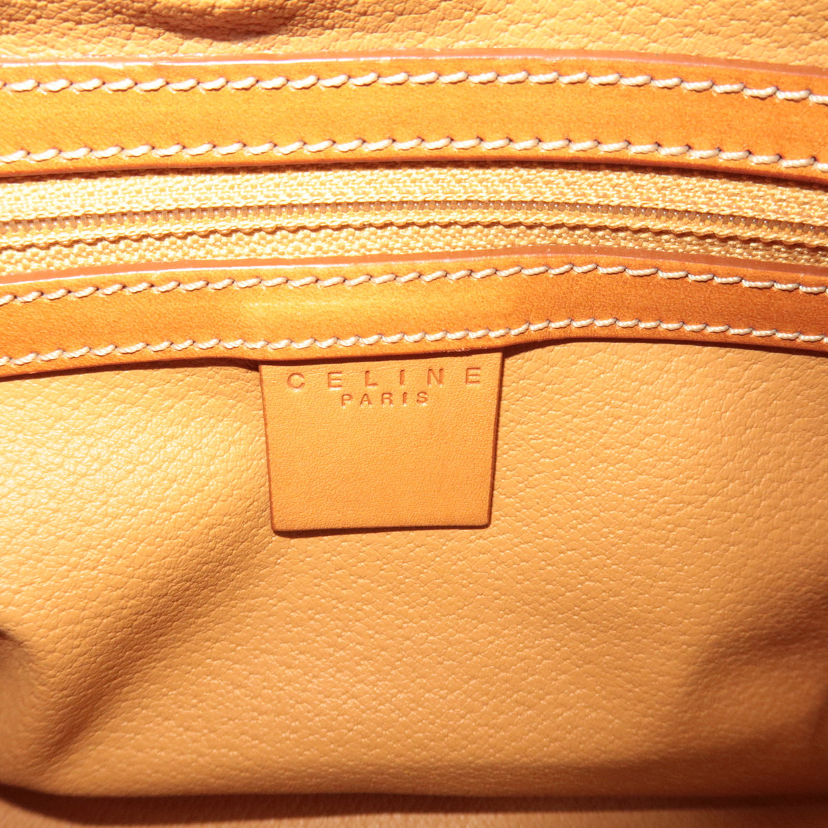CELINE Macadam PVC Leather Handbag Brown