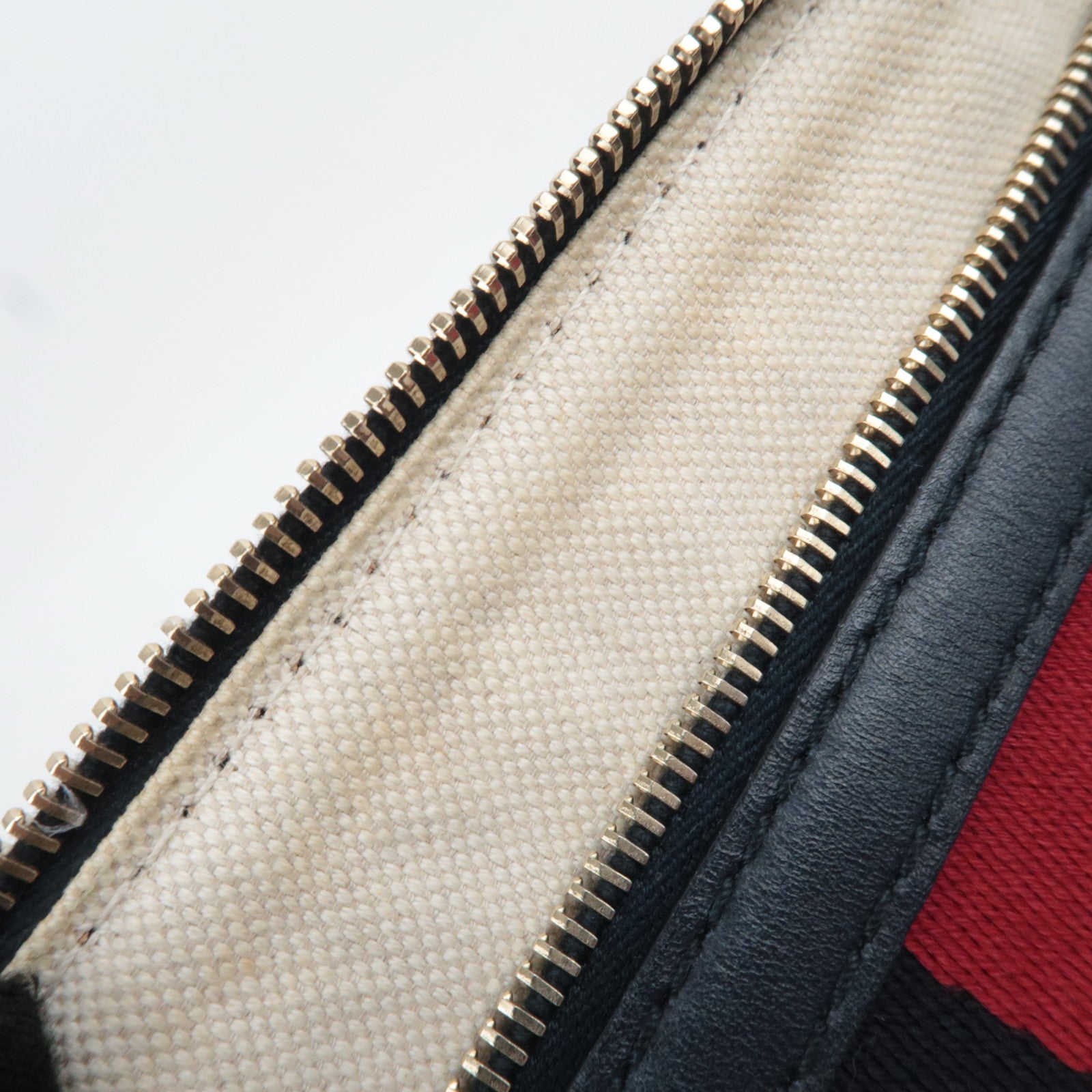 GUCCI Sherry GG Canvas 2Way Handbag Beige Navy 247205