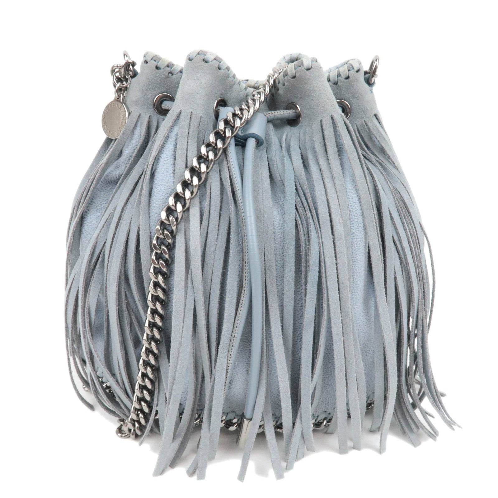 Stella McCartney Falabella Small Fringe Chain Shoulder Bag Gray88498