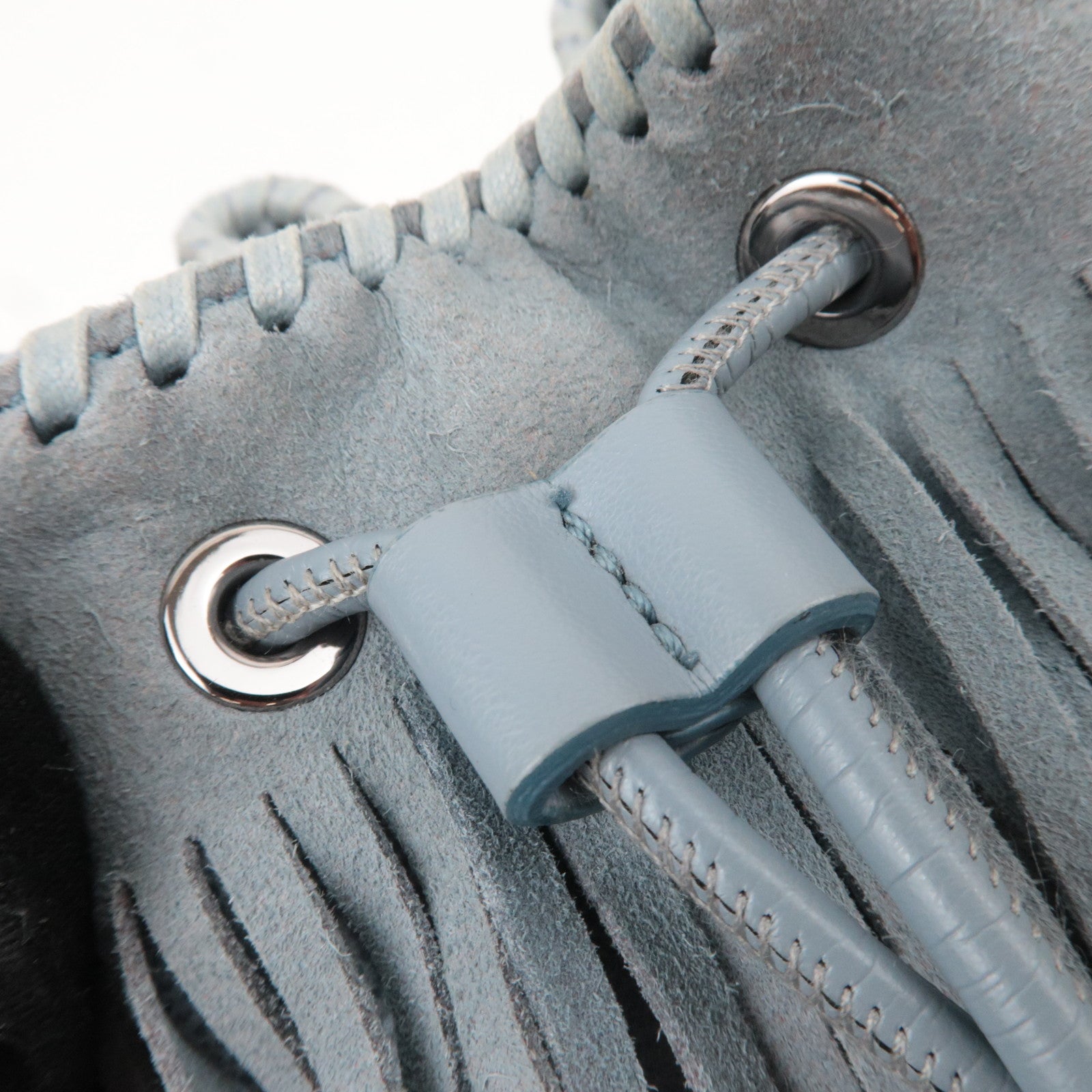 Stella McCartney Falabella Small Fringe Chain Shoulder Bag Gray