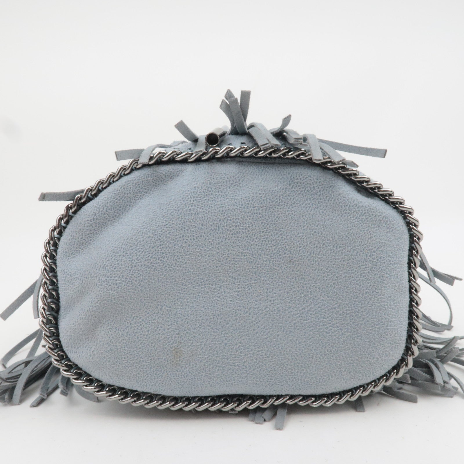 Stella McCartney Falabella Small Fringe Chain Shoulder Bag Gray