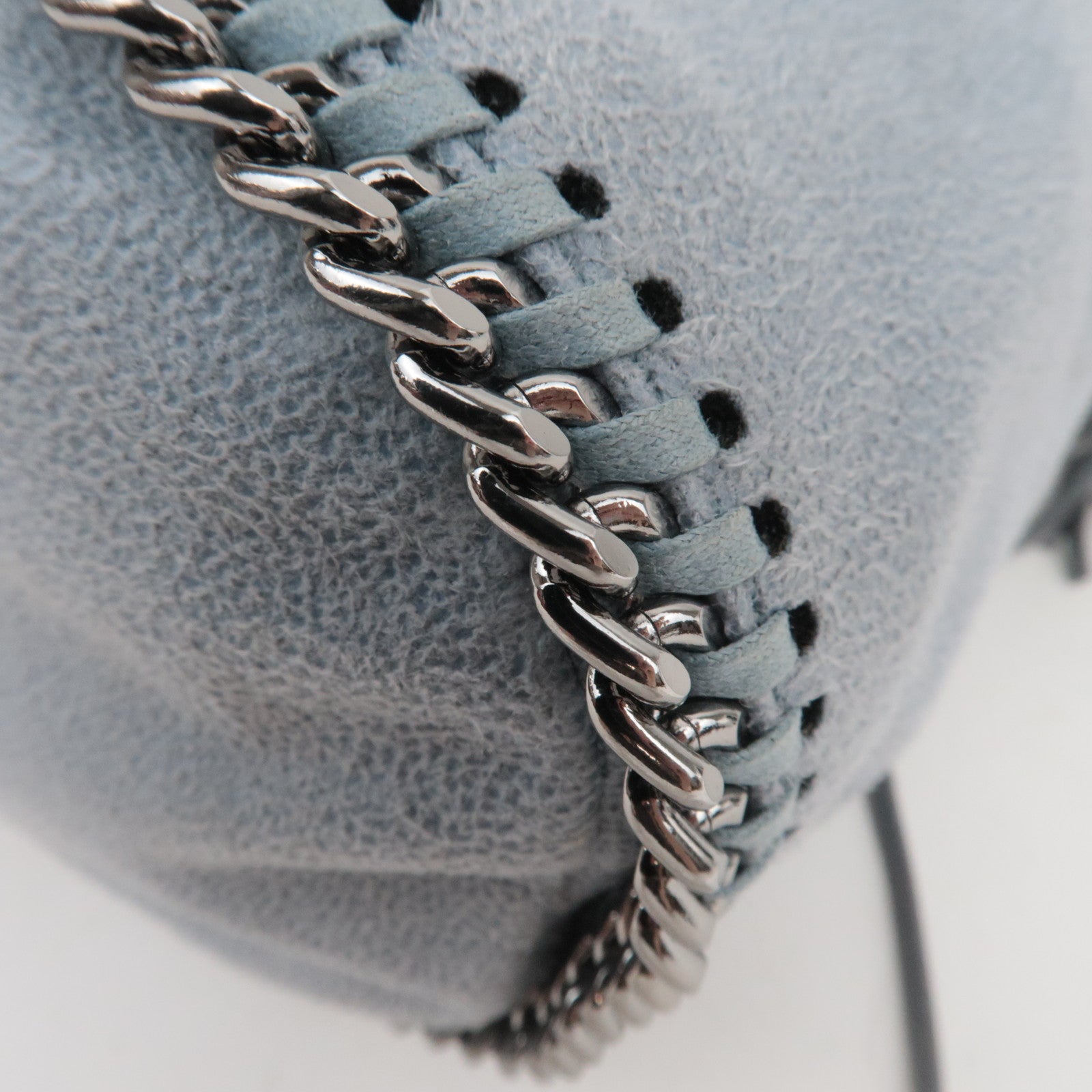 Stella McCartney Falabella Small Fringe Chain Shoulder Bag Gray