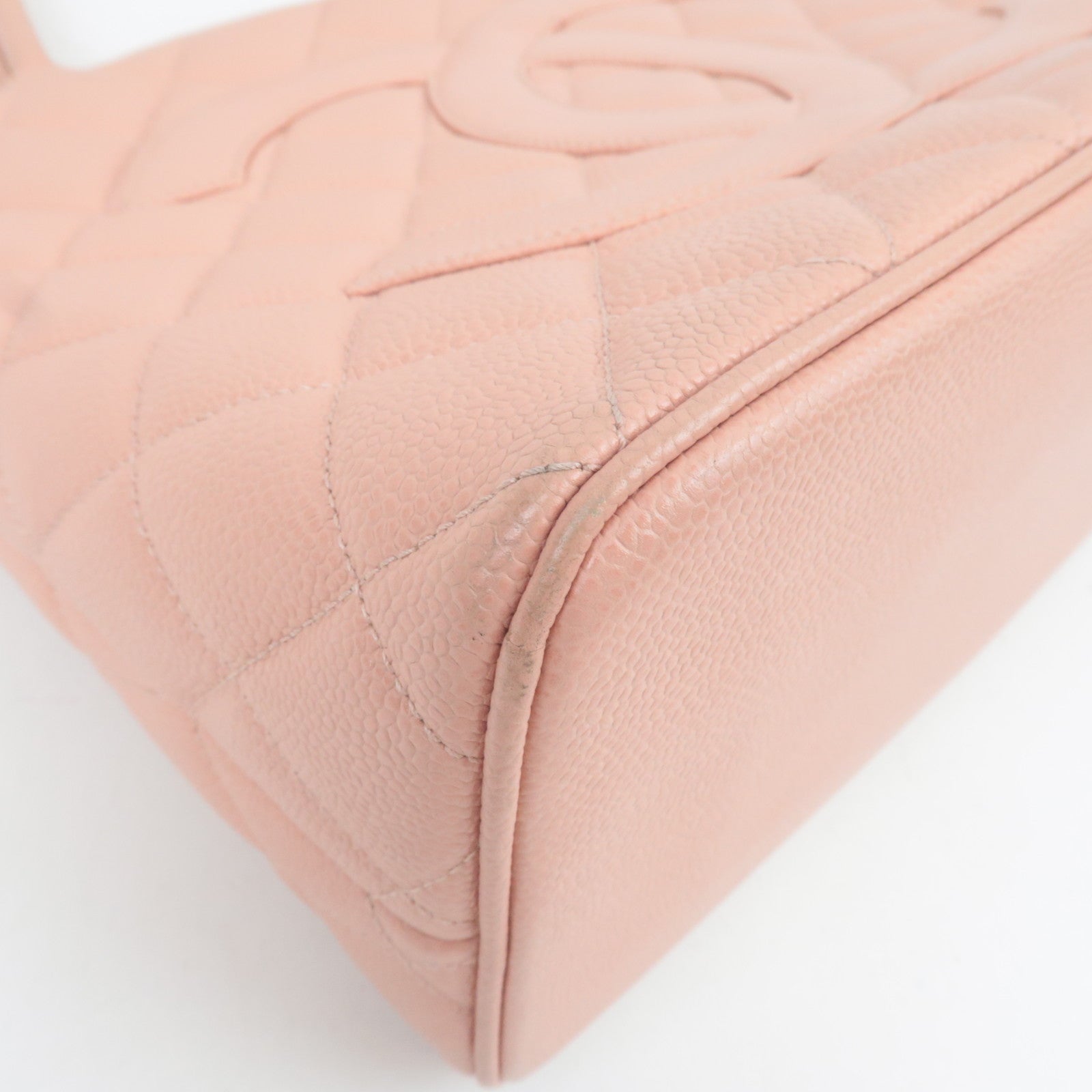 CHANEL Medallion Tote Bag Caviarskin Pink A01804