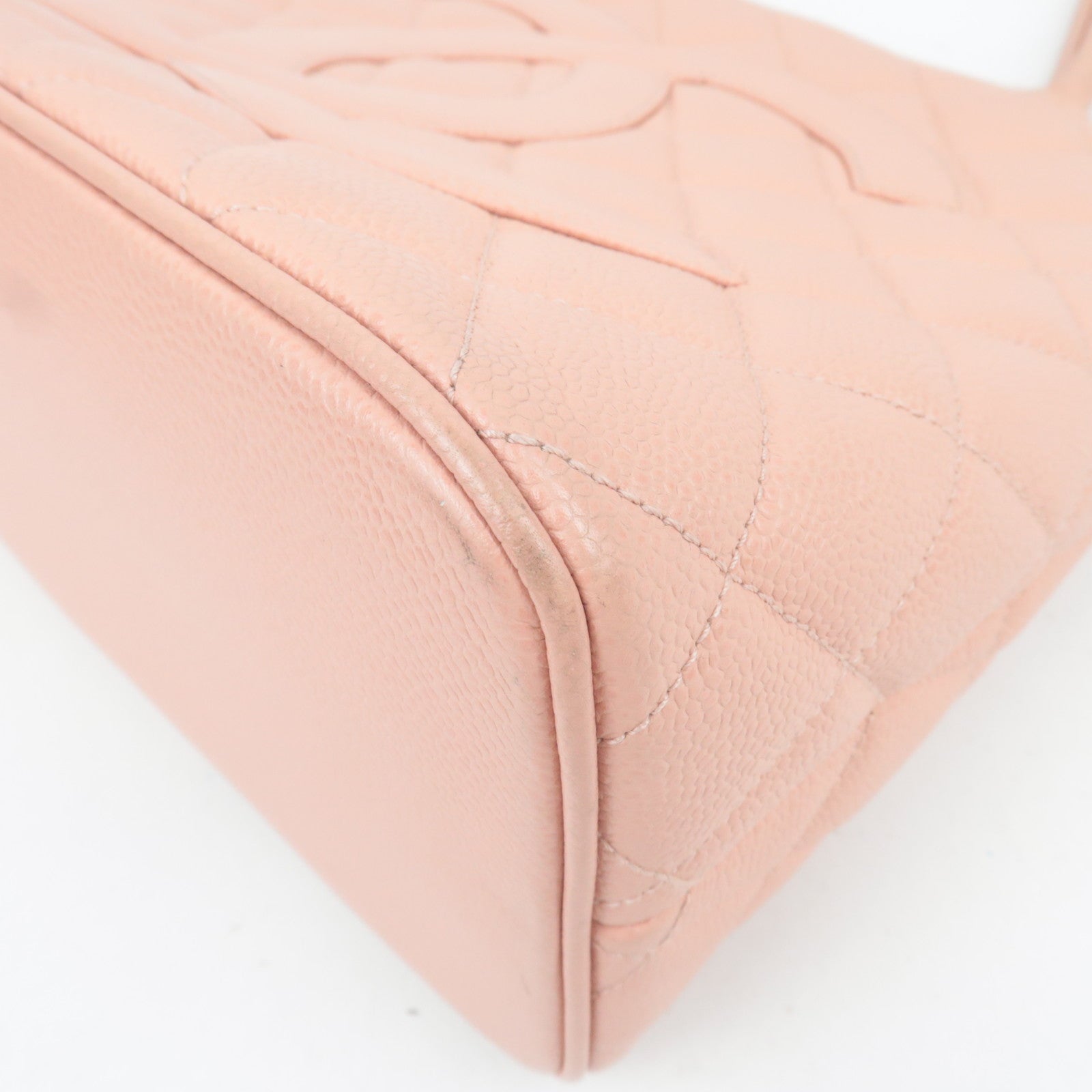 CHANEL Medallion Tote Bag Caviarskin Pink A01804