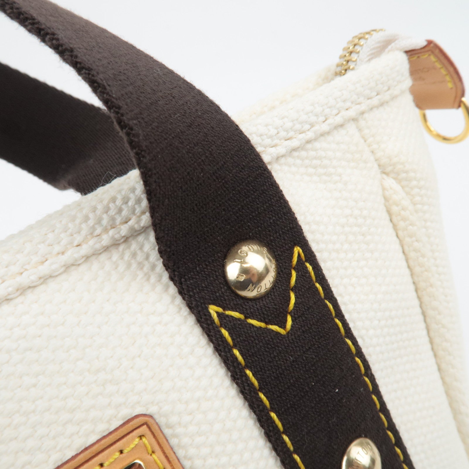 Louis Vuitton Antigua Cabas PM Handbag Ecru M40039
