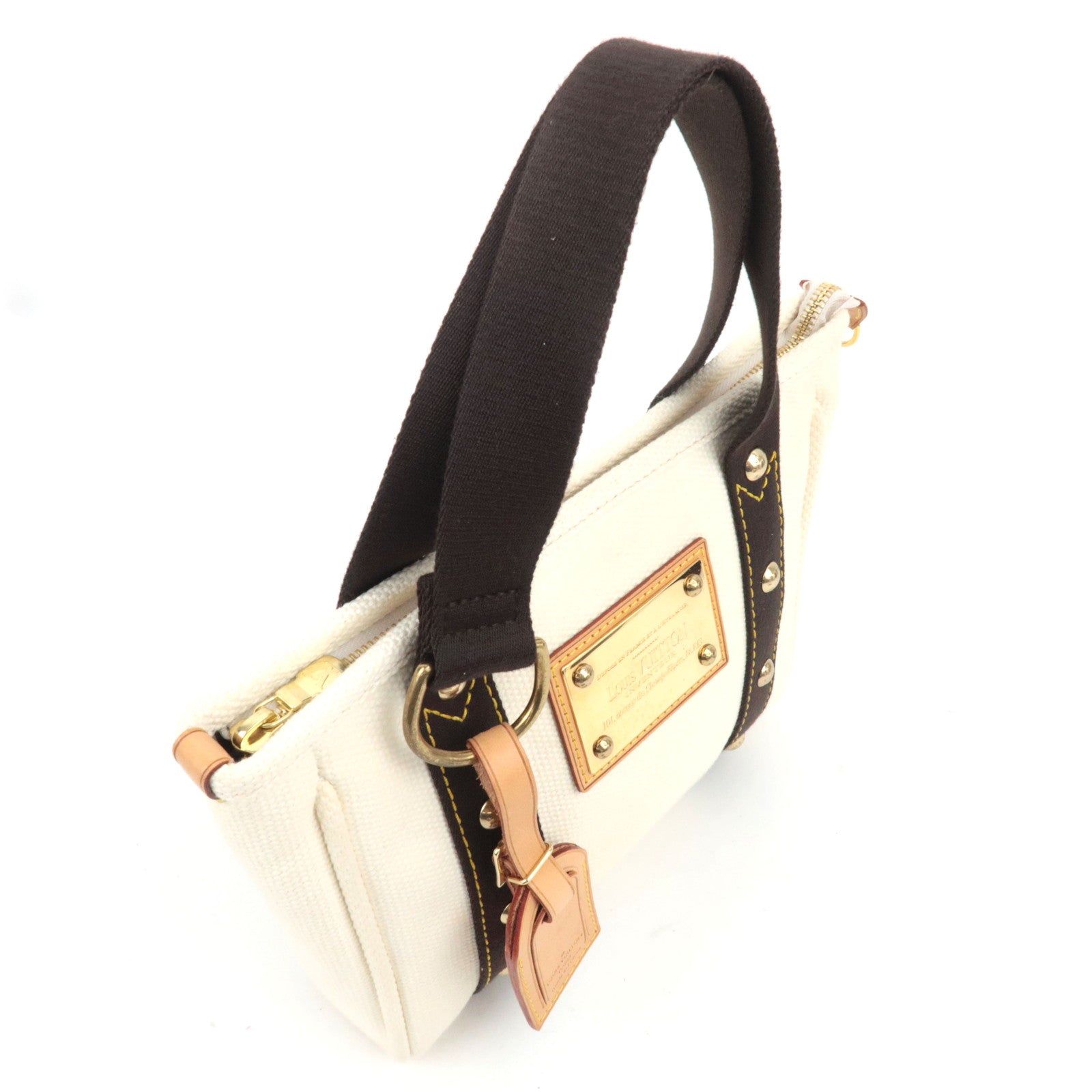 Louis Vuitton Antigua Cabas PM Handbag Ecru M40039