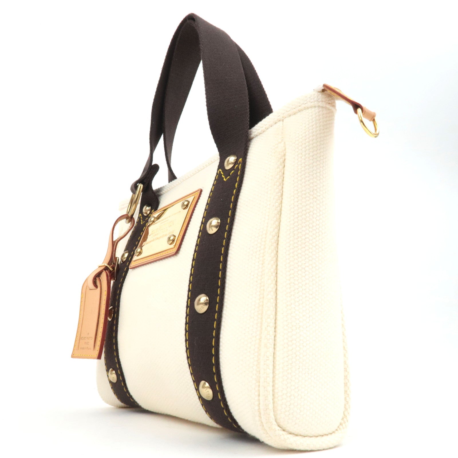 Louis Vuitton Antigua Cabas PM Handbag Ecru M40039