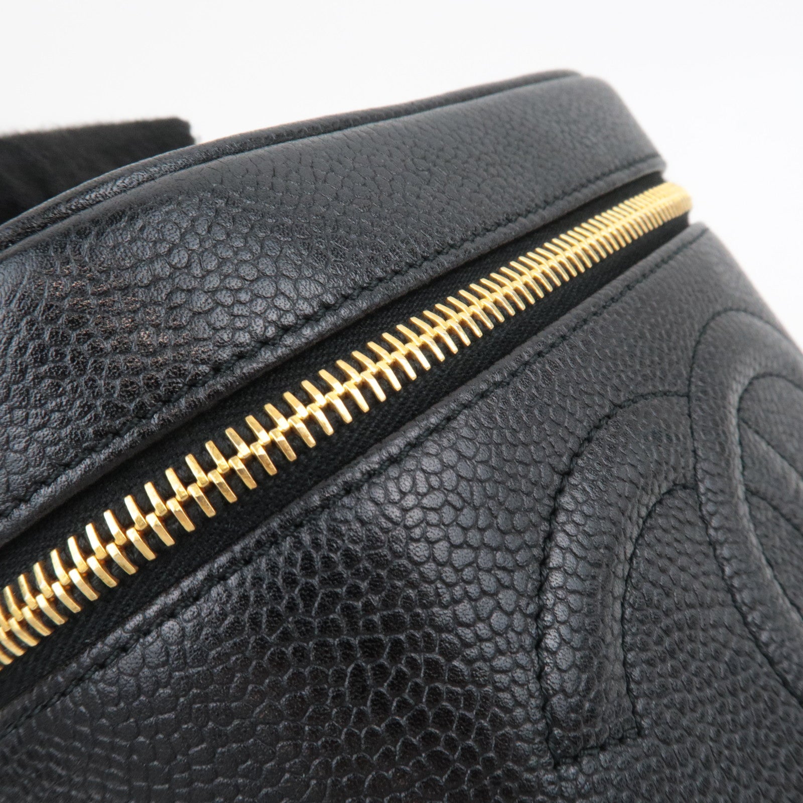 CHANEL Coco Mark Caviarskin Vanity Bag Black A01998