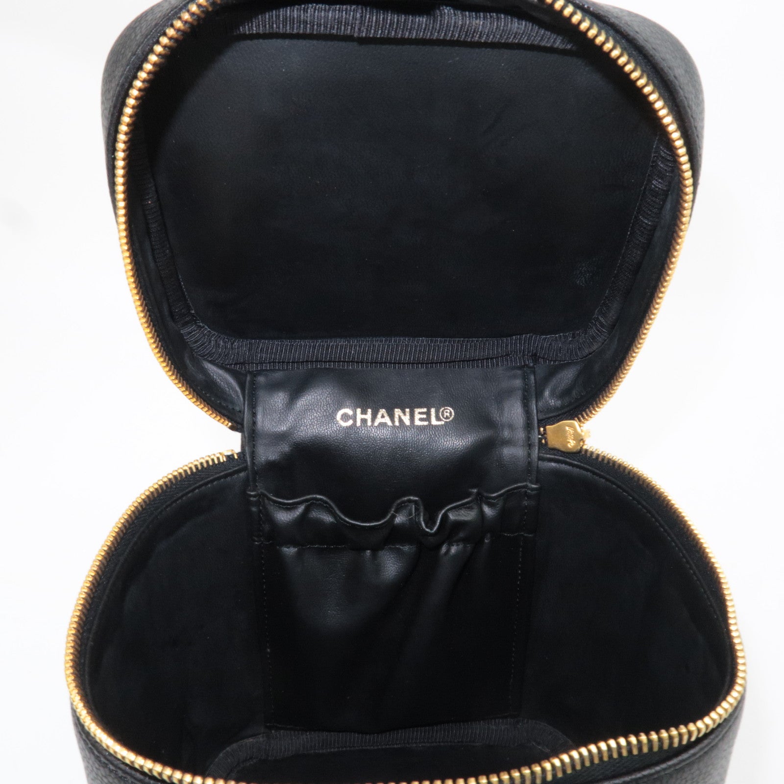 CHANEL Coco Mark Caviarskin Vanity Bag Black A01998