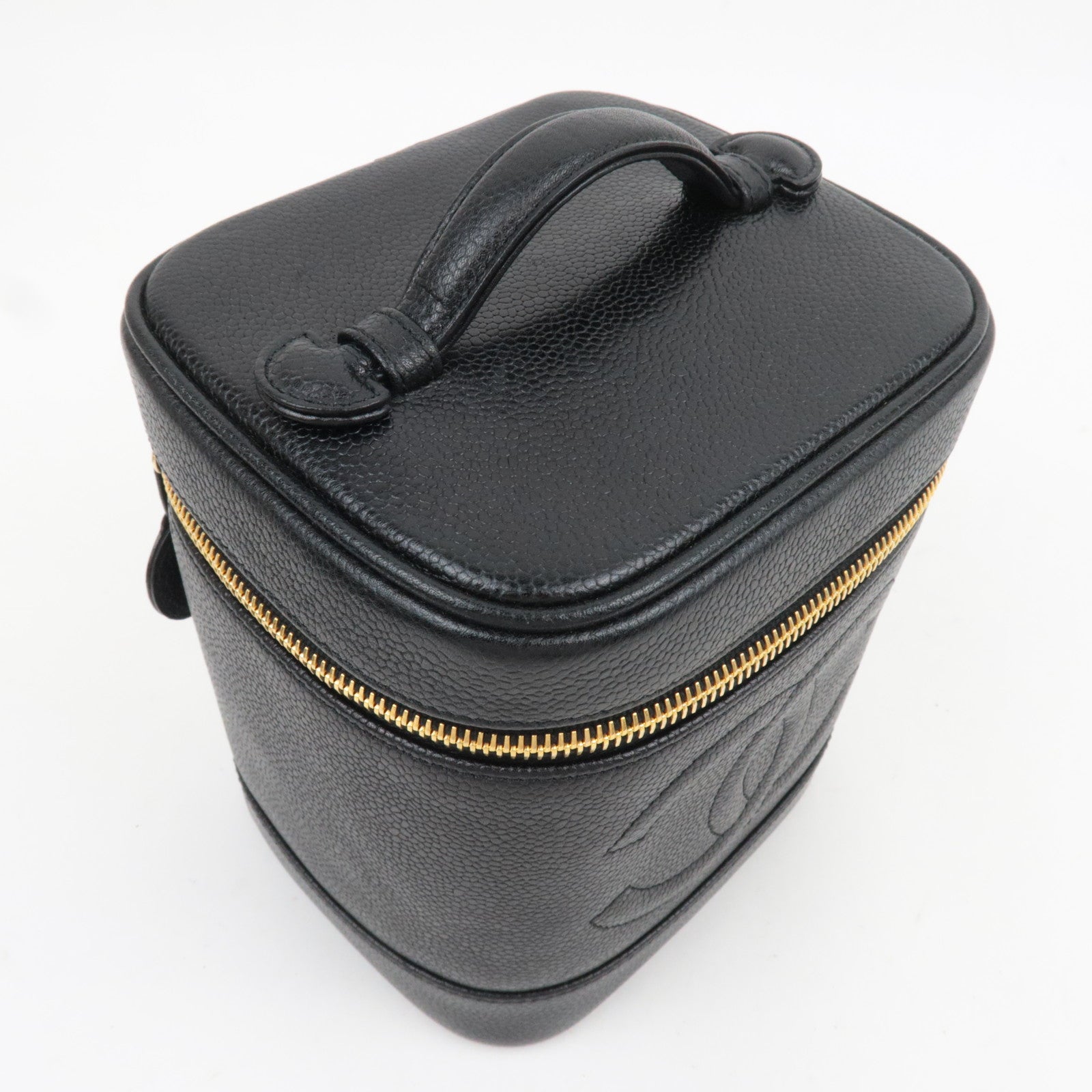 CHANEL Coco Mark Caviarskin Vanity Bag Black A01998