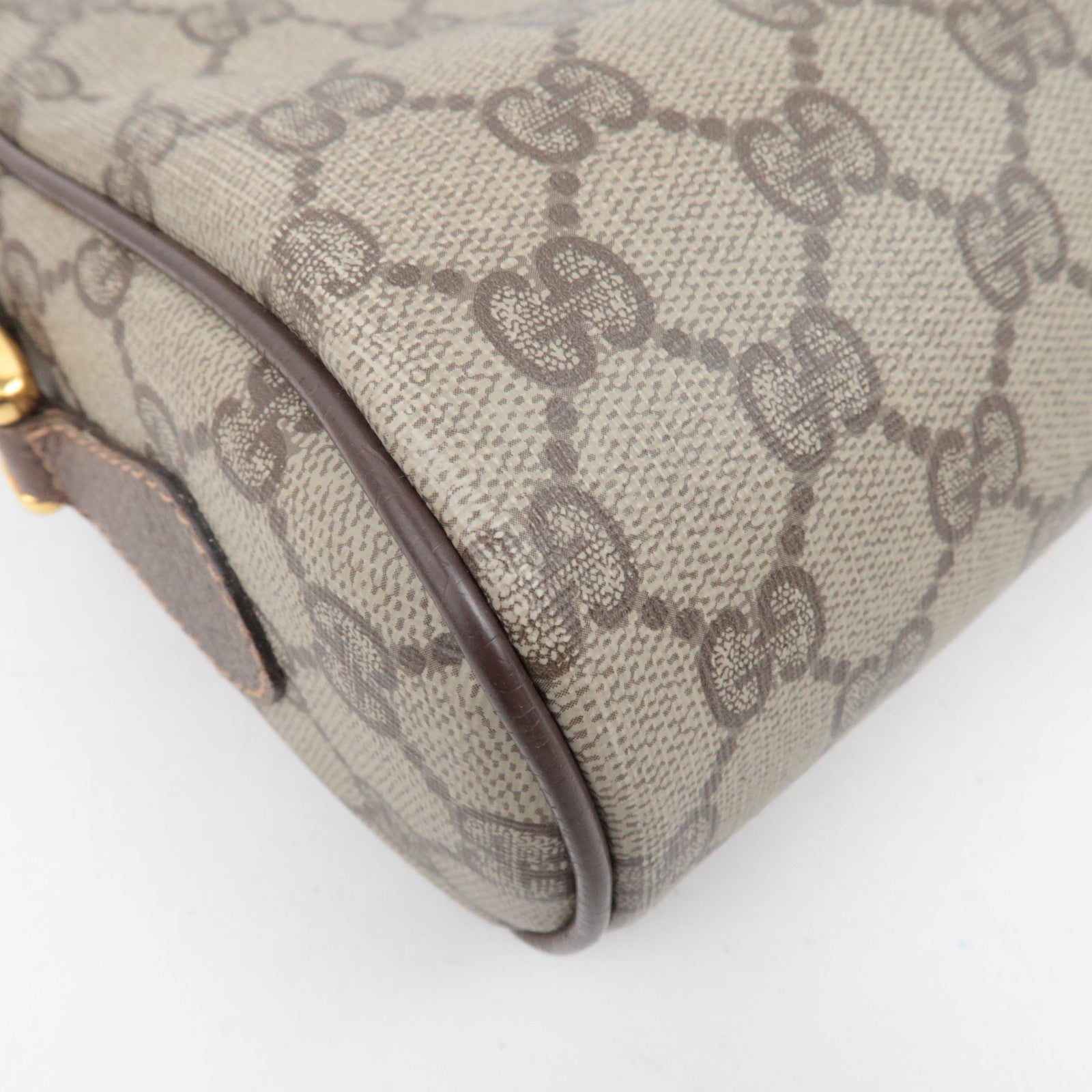 GUCCI Old Gucci Sherry GG Plus Shoulder Bag Brown 001.115.6655