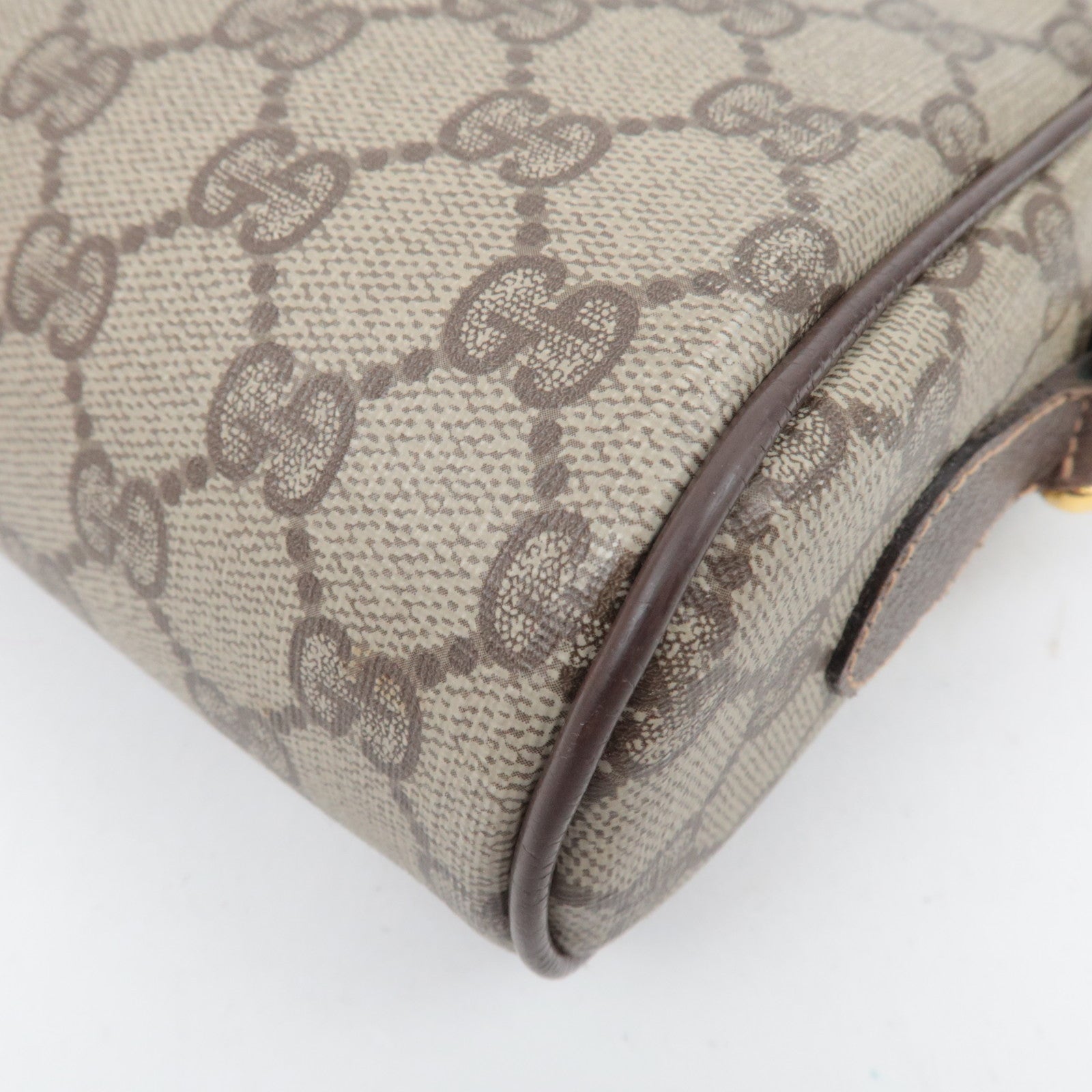 GUCCI Old Gucci Sherry GG Plus Shoulder Bag Brown 001.115.6655