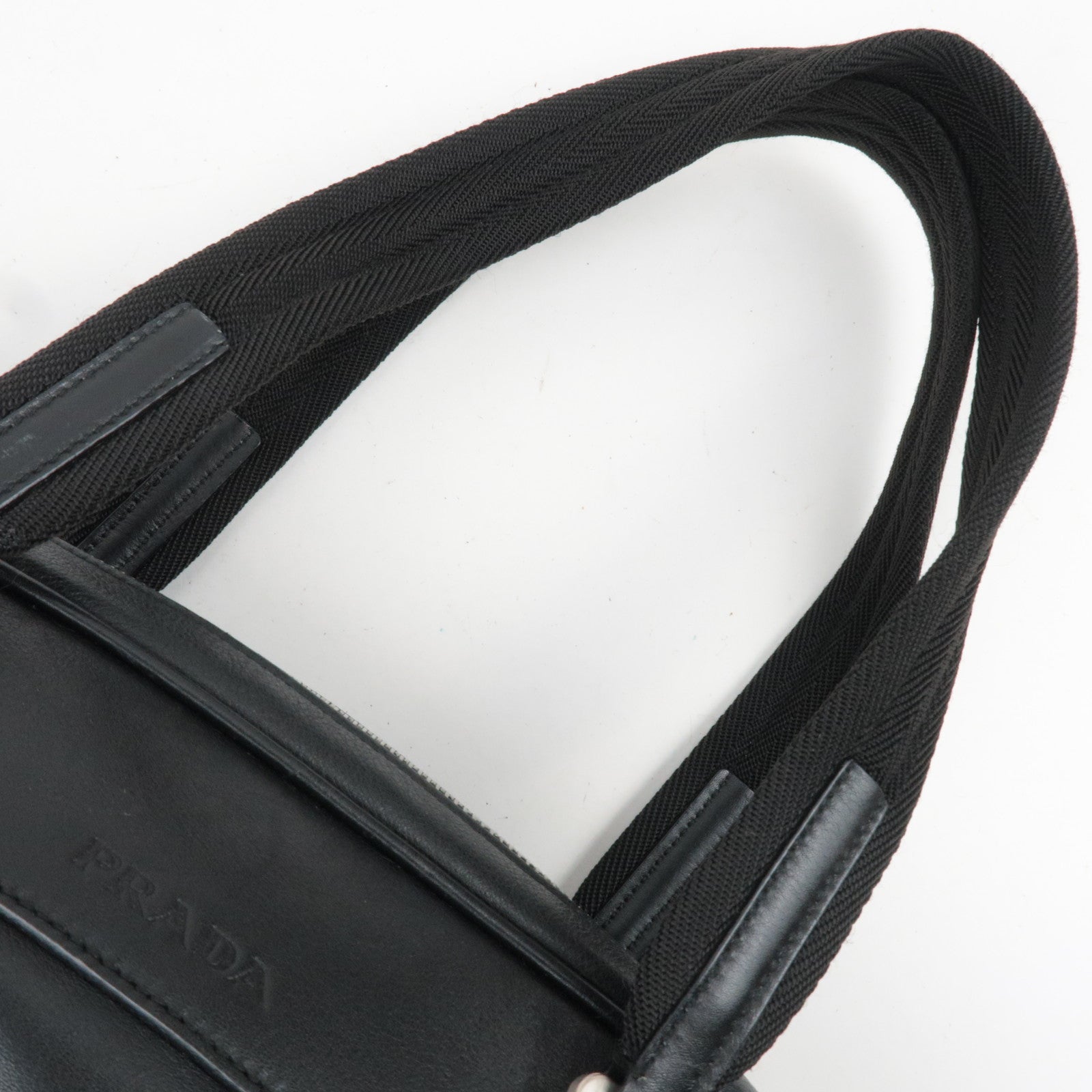 PRADA Leather Shoulder Bag Black