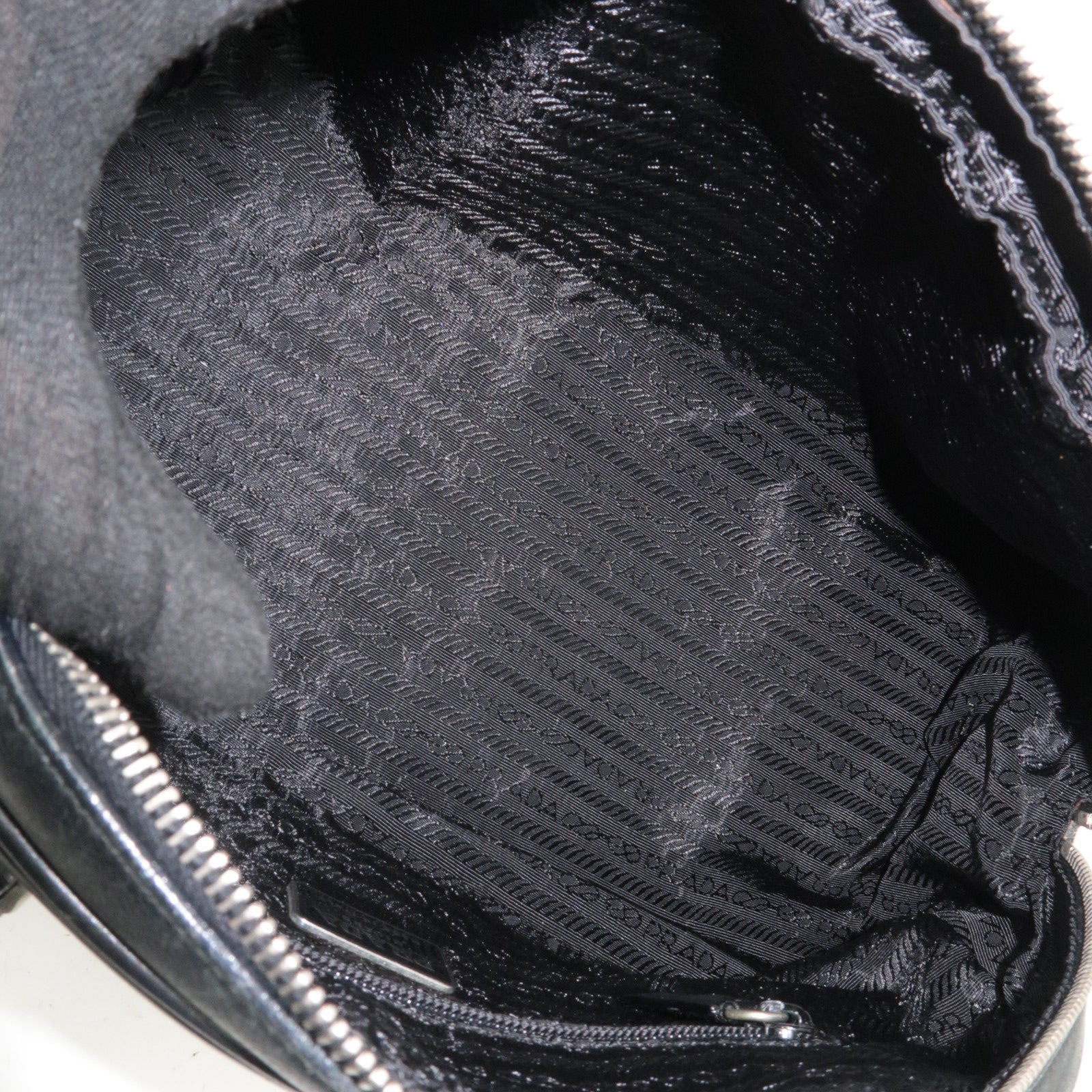 PRADA Leather Shoulder Bag Black