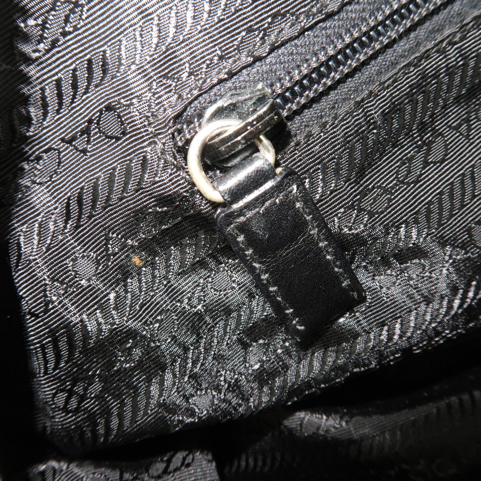 PRADA Leather Shoulder Bag Black