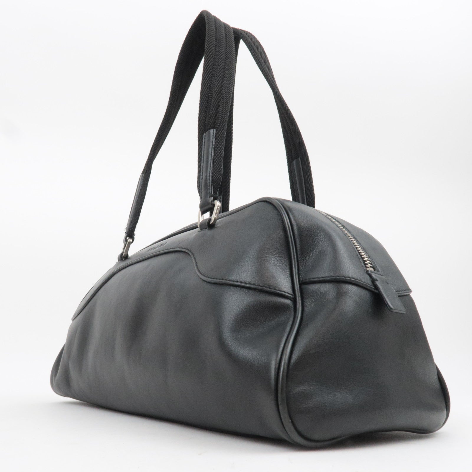 PRADA Leather Shoulder Bag Black