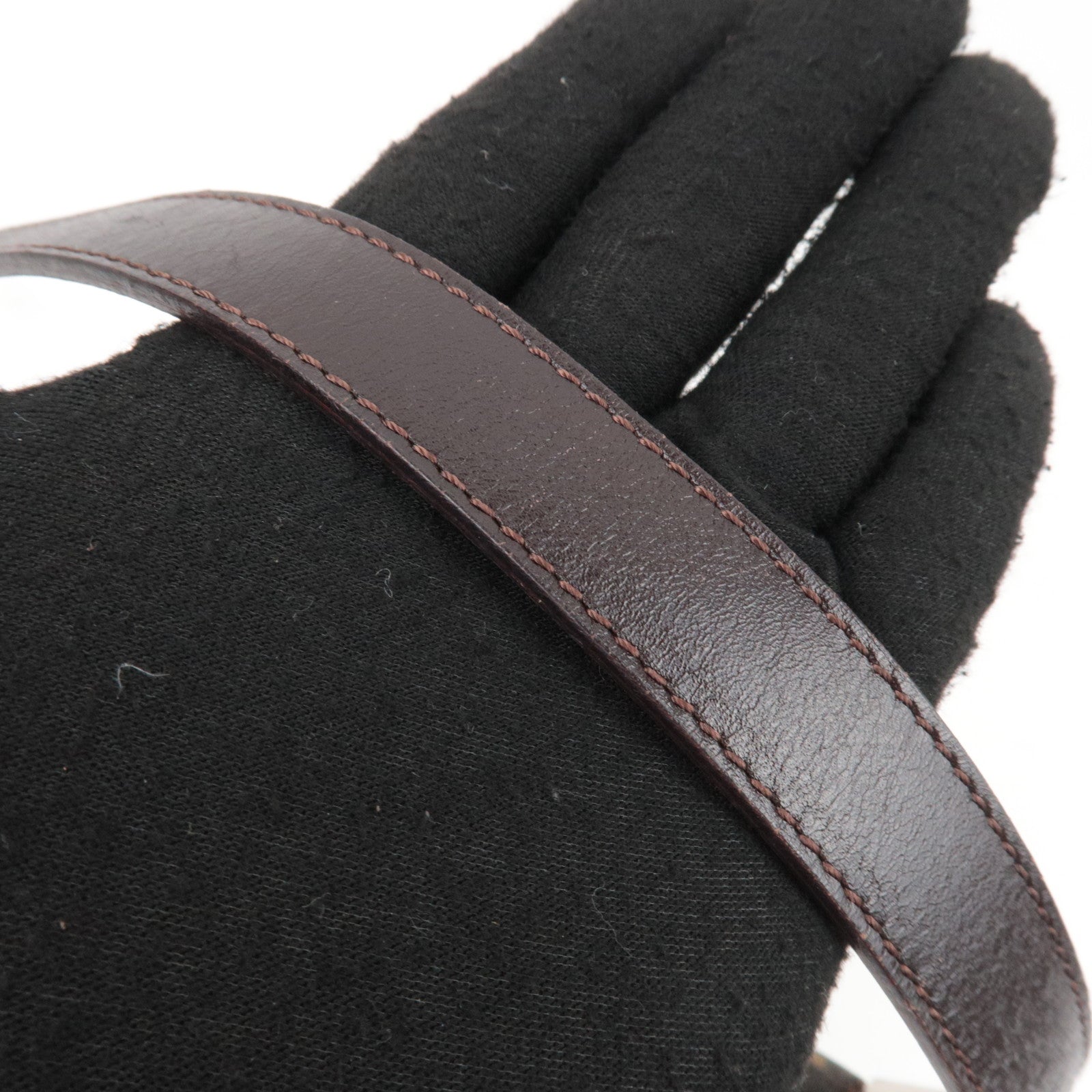 FENDI Zucca Mamma Baguette Canvas Leather Shoulder Bag Brown 26424