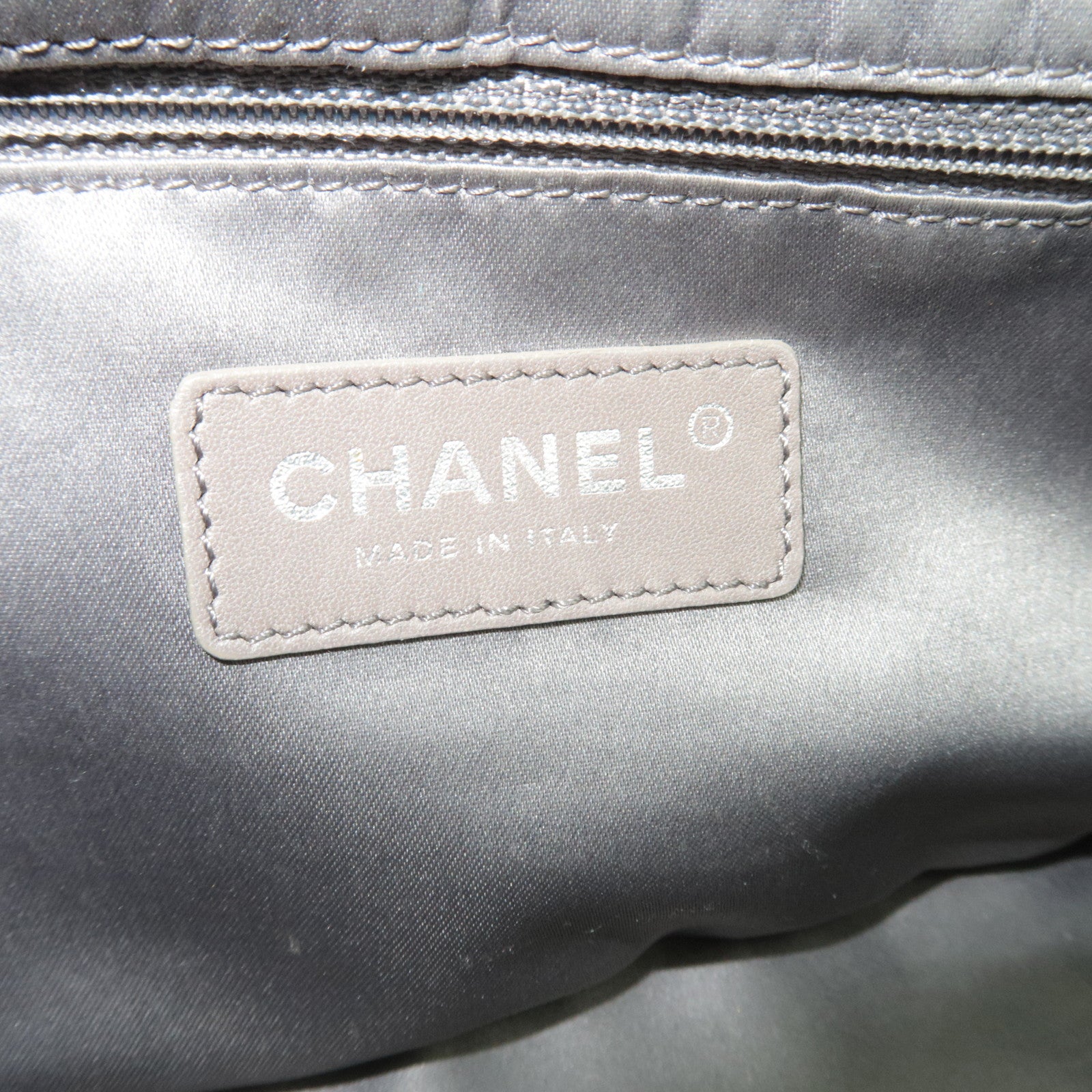 CHANEL 2.55 Perforated Leather Chain Shoulder Bag Black