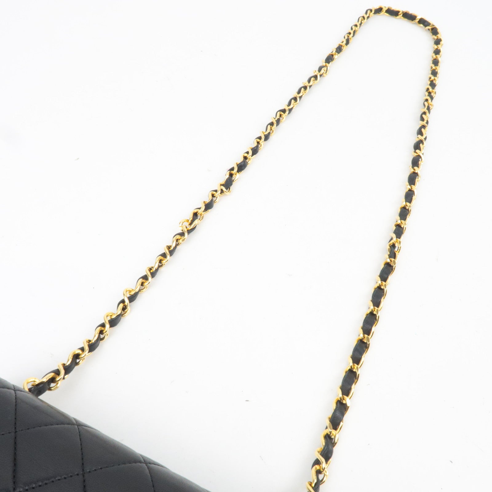 CHANEL Mini Matelasse 20 Lambskin Chain Shoulder Bag Black